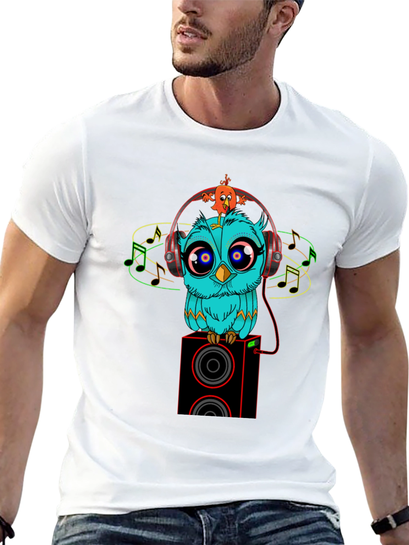 Owl & Bird DJ Graphic Tee