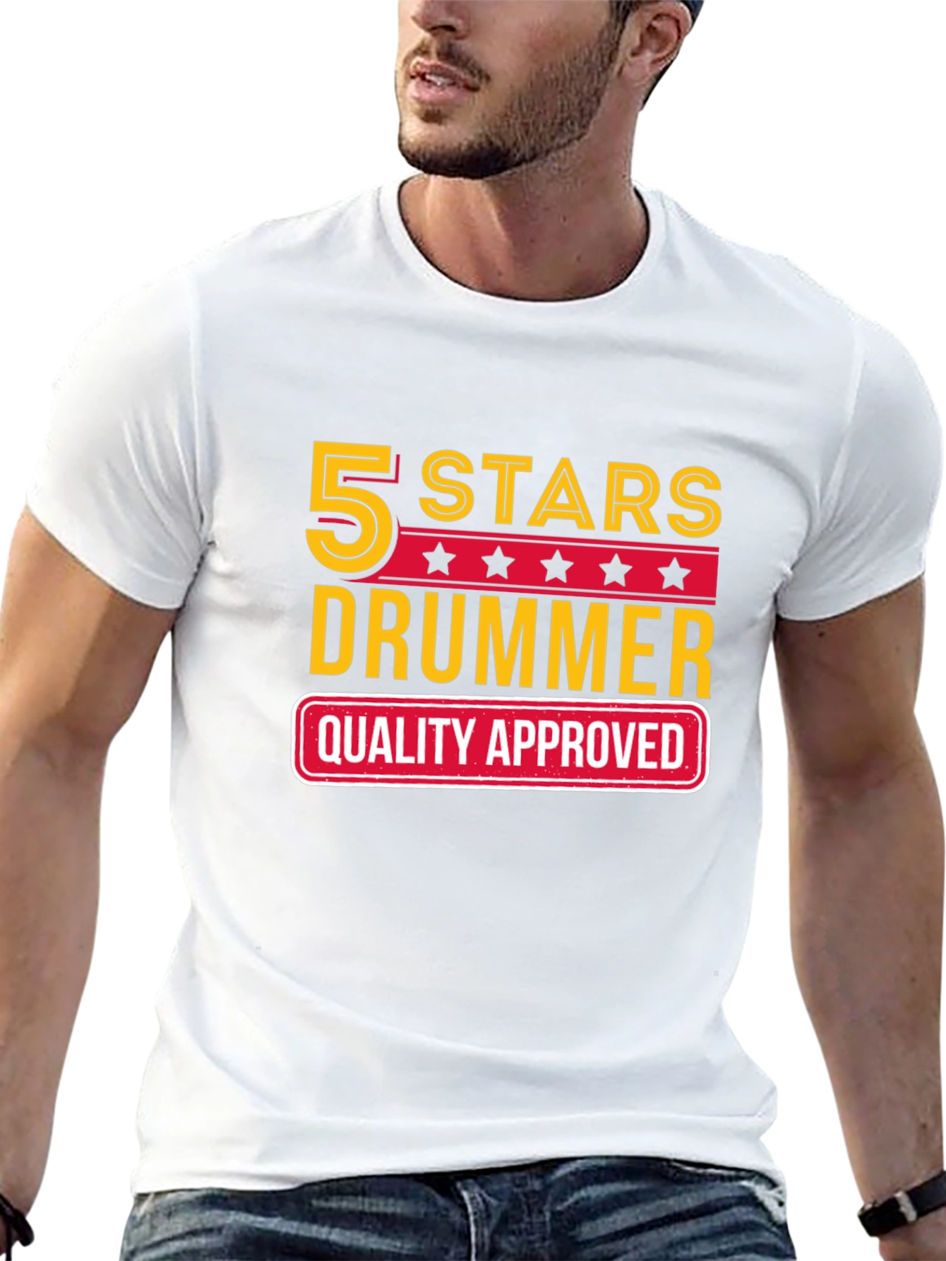 5 Stars Drummer Quality Approved T-Shirt