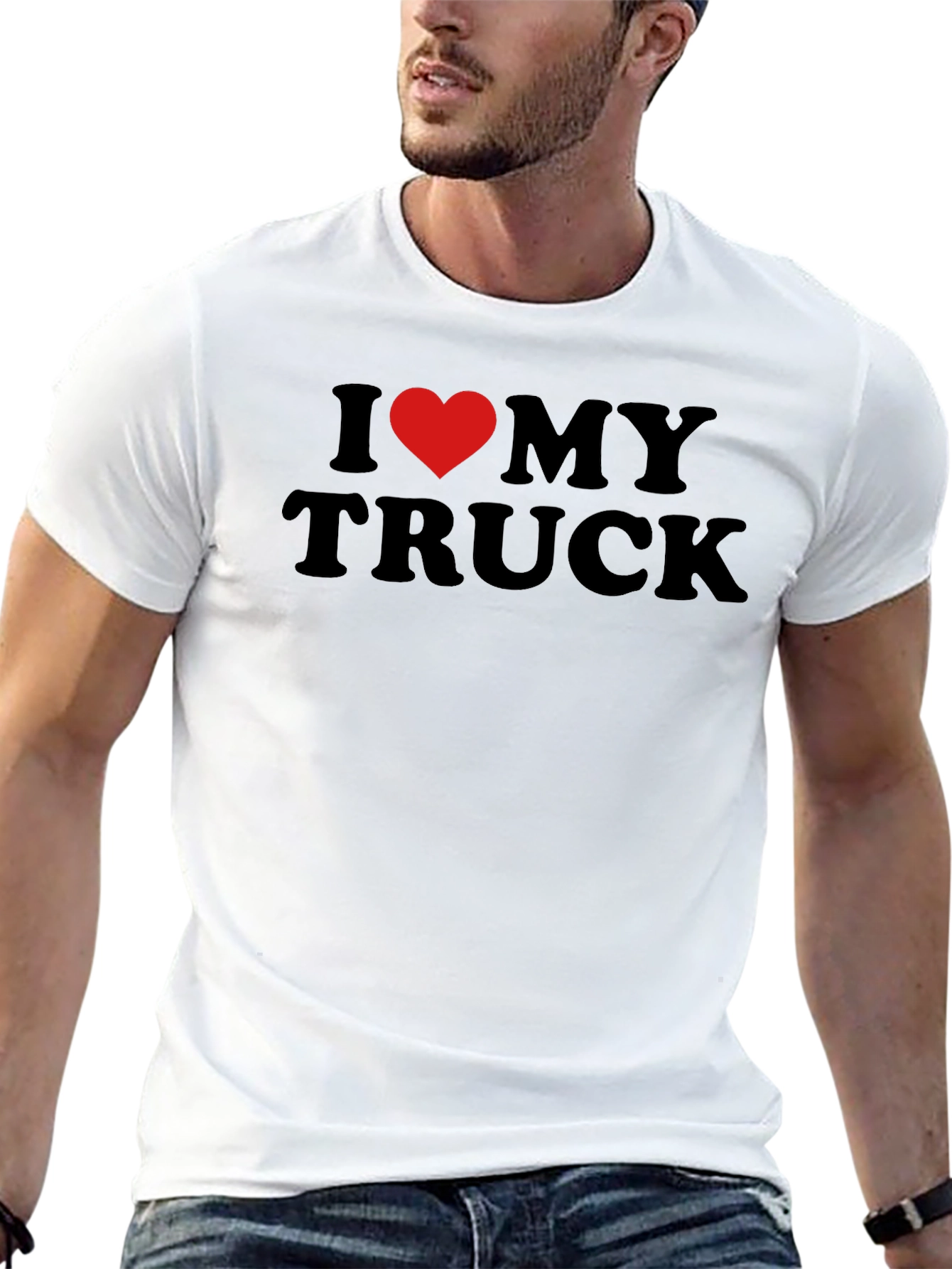 I Heart My Truck Graphic Tee - Black