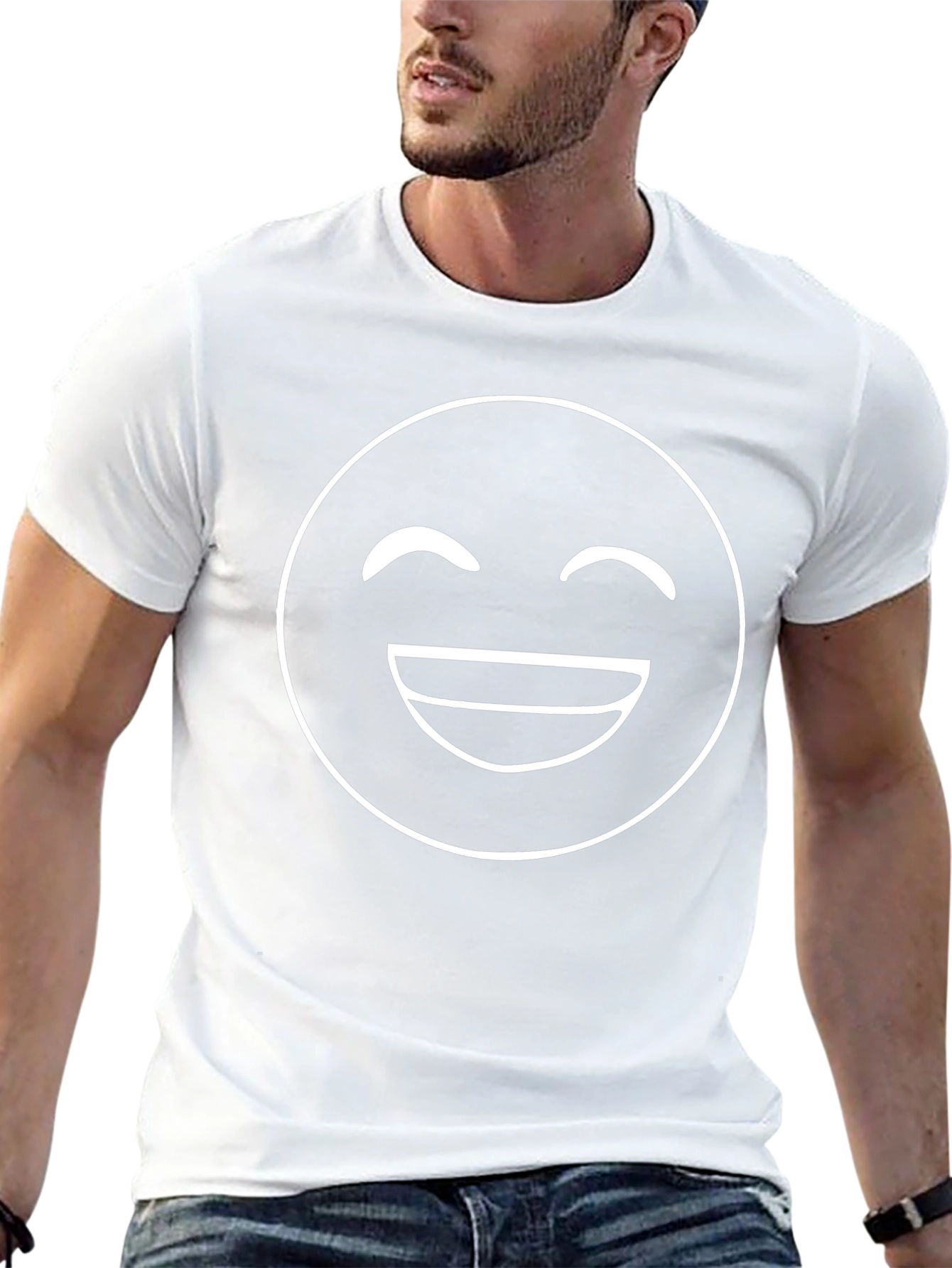 Happy Face Graphic Tee - Classic Emoji Style