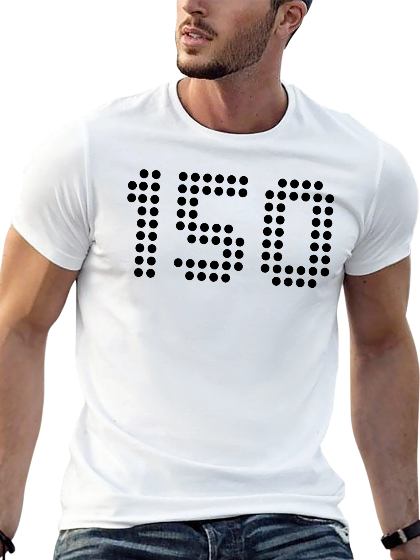 150 Pixelated Graphic Tee - Black Crewneck