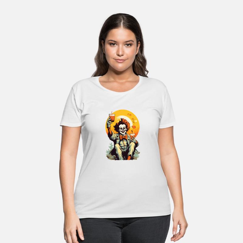 Halloween Creepy Clown Drinking