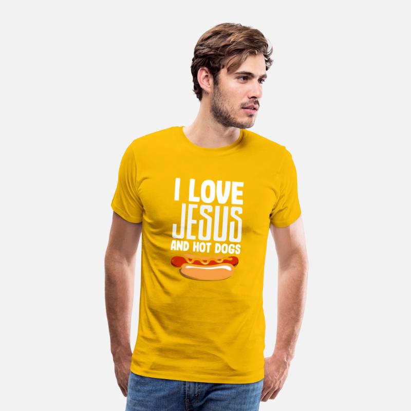 I Love Jesus And Hot Dogs Fun Design