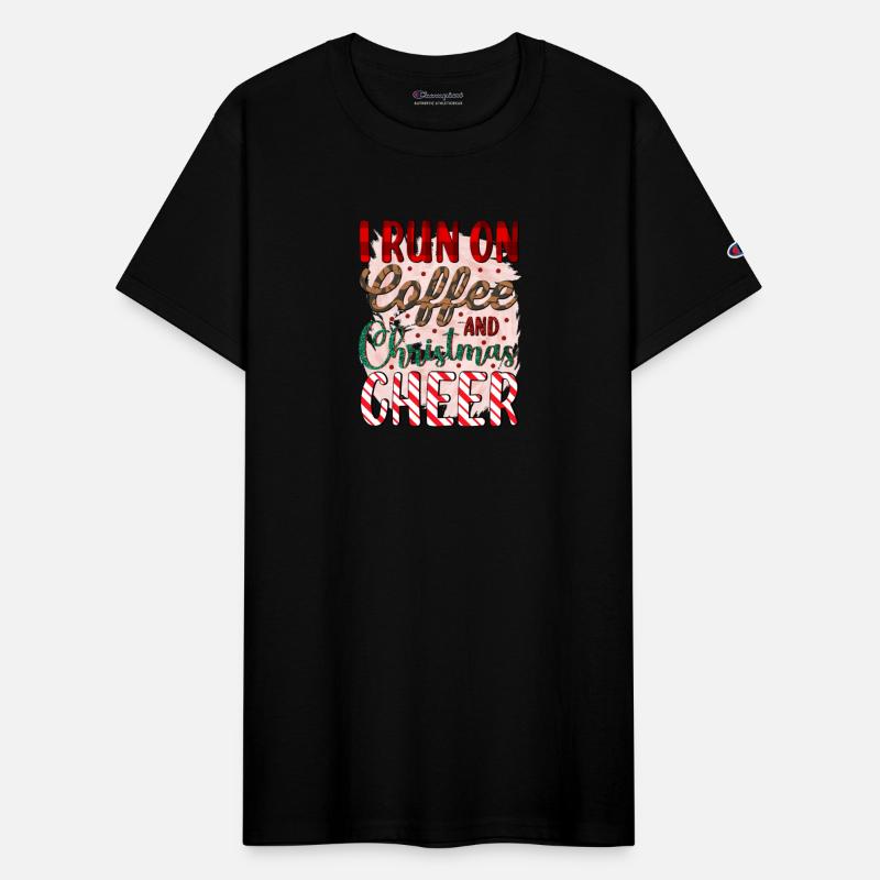 I Run On Coffee And Christmas Cheer Funny Xmas