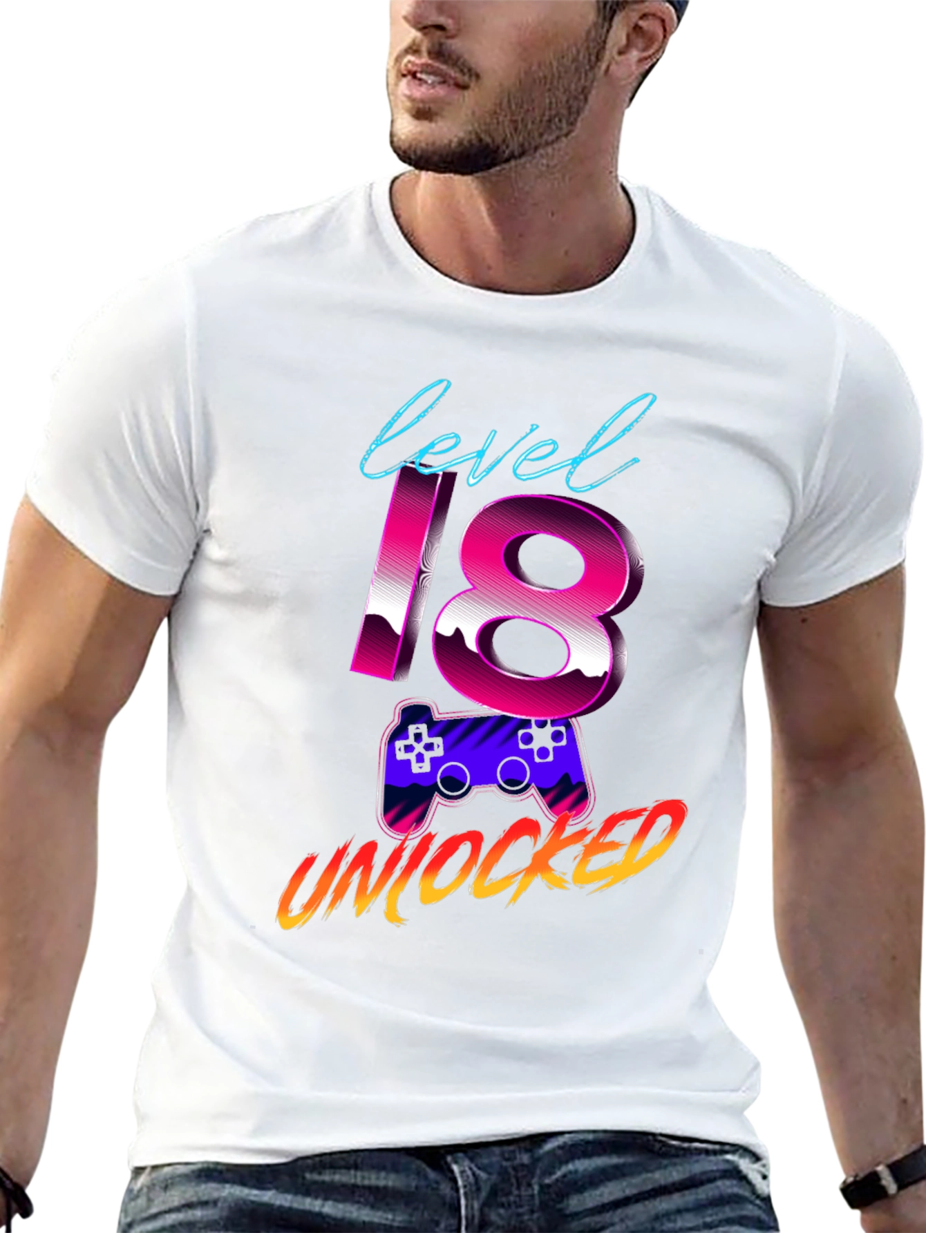Level 18 Unlocked Gaming Birthday T-Shirt