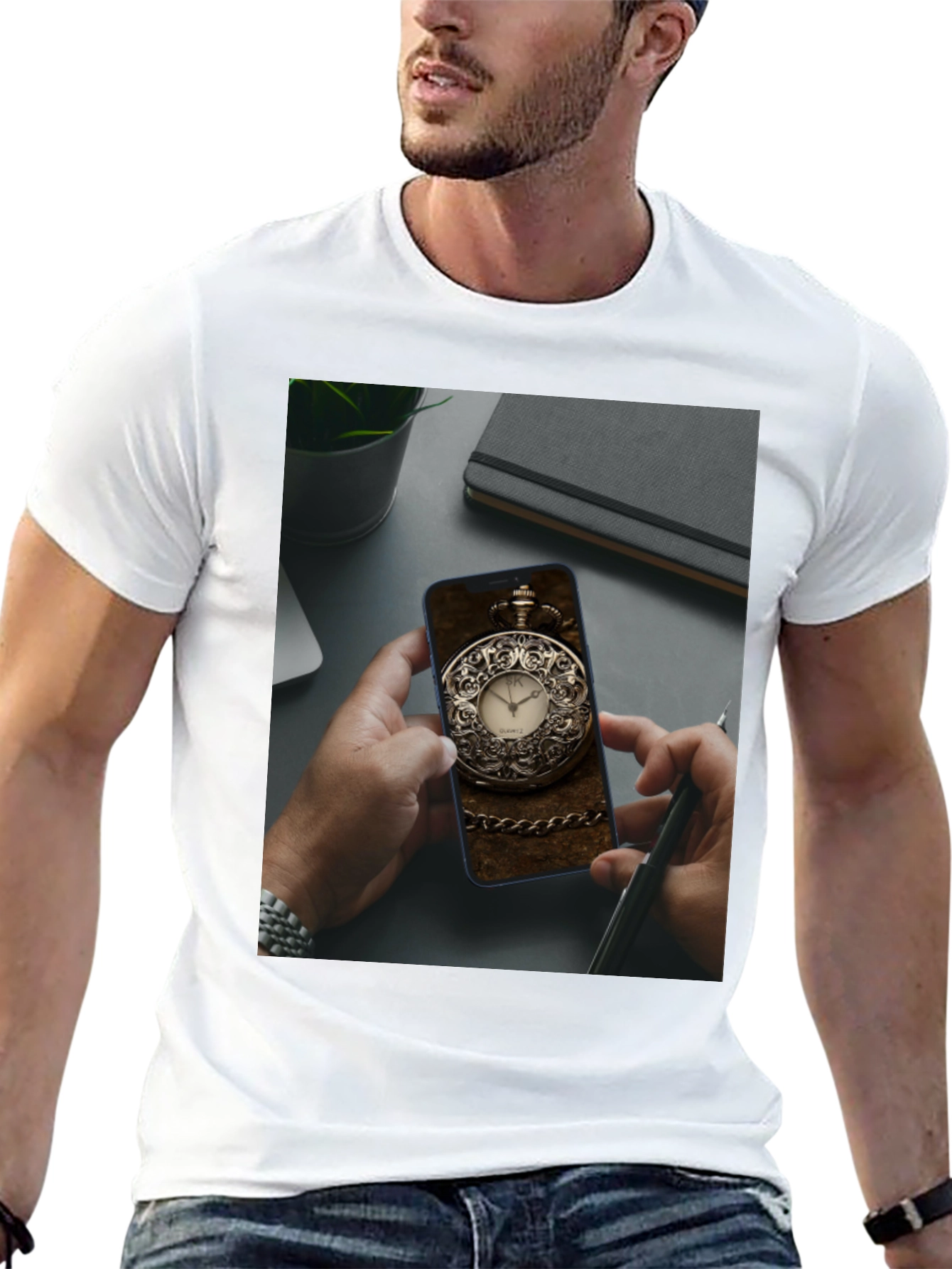 Pocket Watch Phone Case Tee