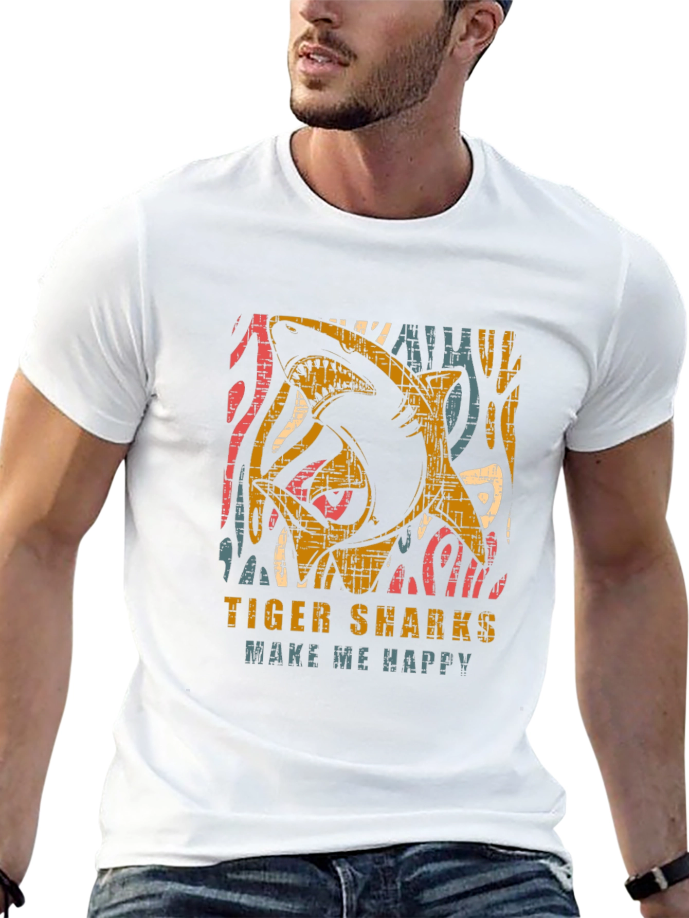 Tiger Sharks Graphic T-Shirt - Make Me Happy Tee