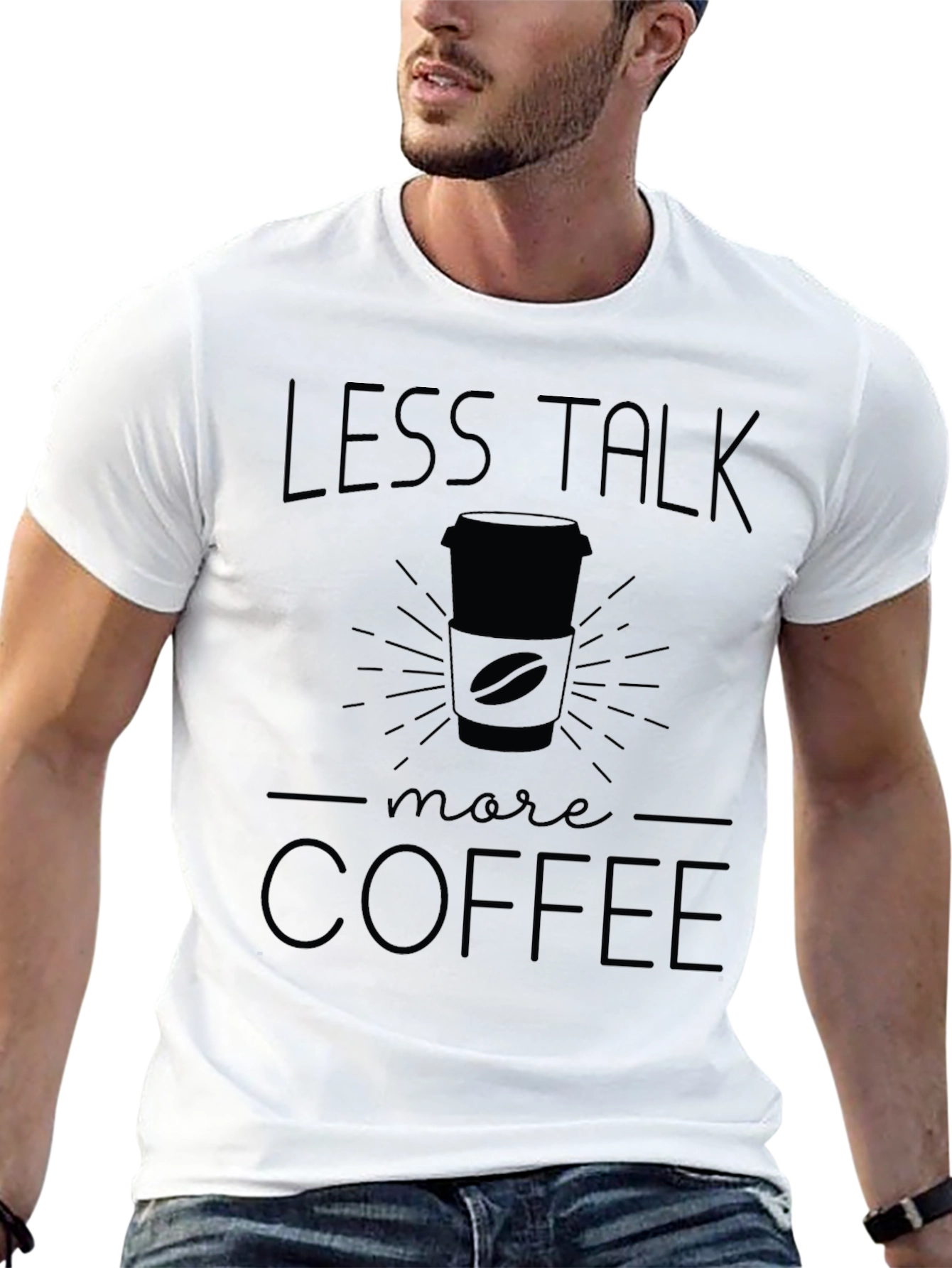 Less Talk More Coffee Graphic T-Shirt
