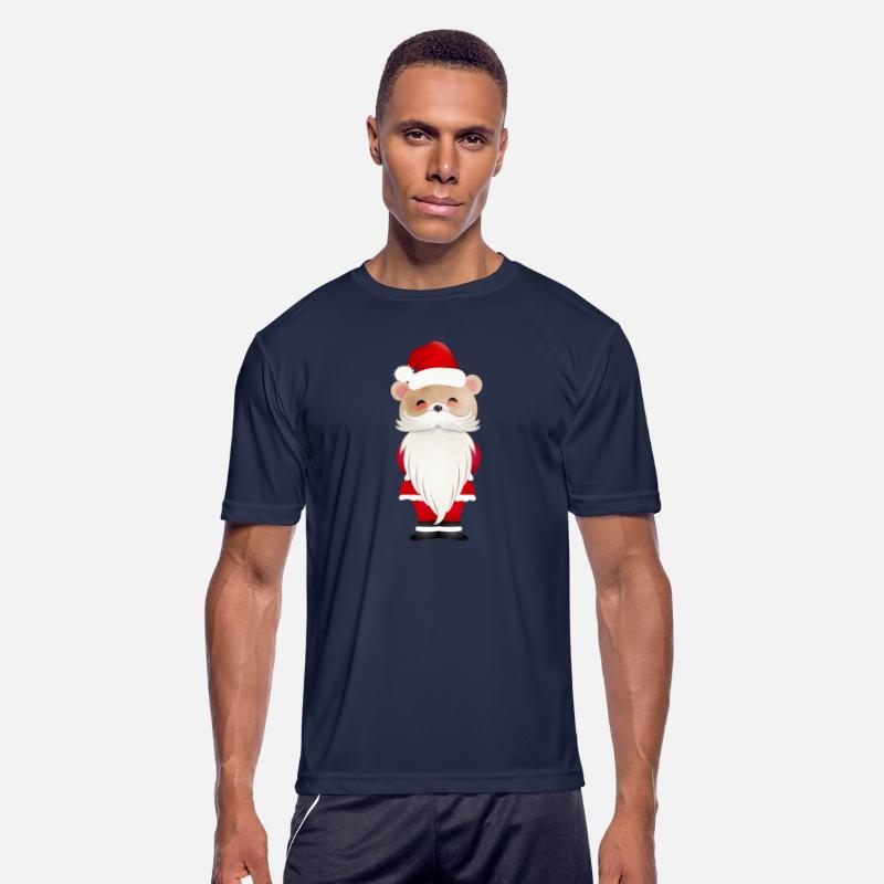 LITTLE CHRISTMAS BEAR WITH SANTA HAT AND BEARD