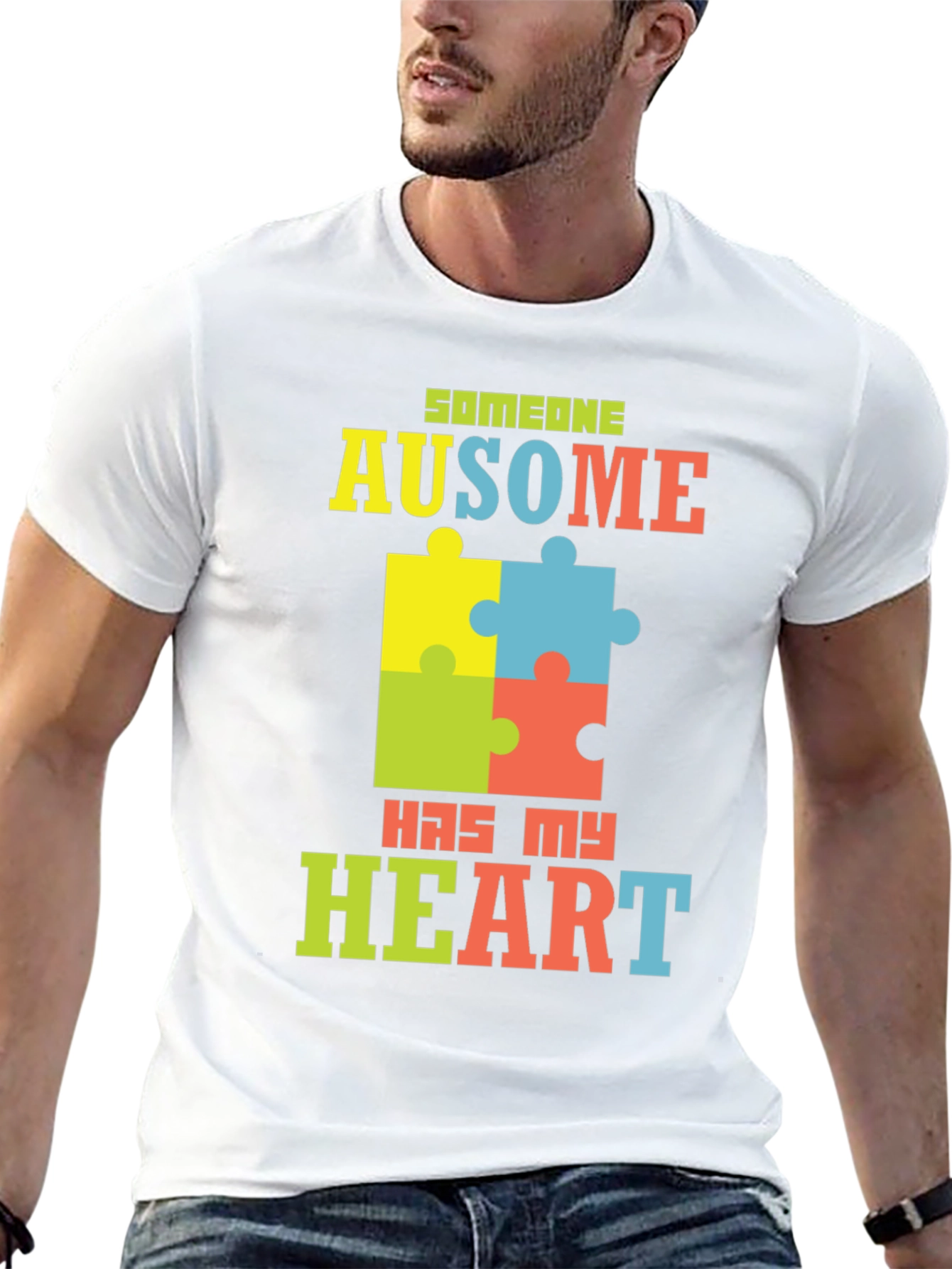 Autism Awareness Puzzle Piece Graphic Tee