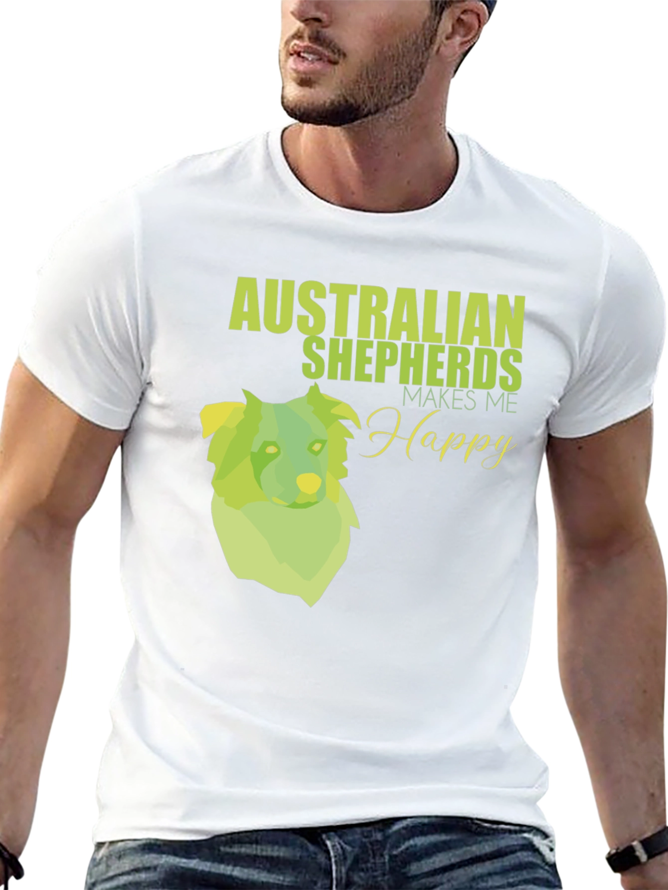 Australian Shepherd Makes Me Happy T-Shirt