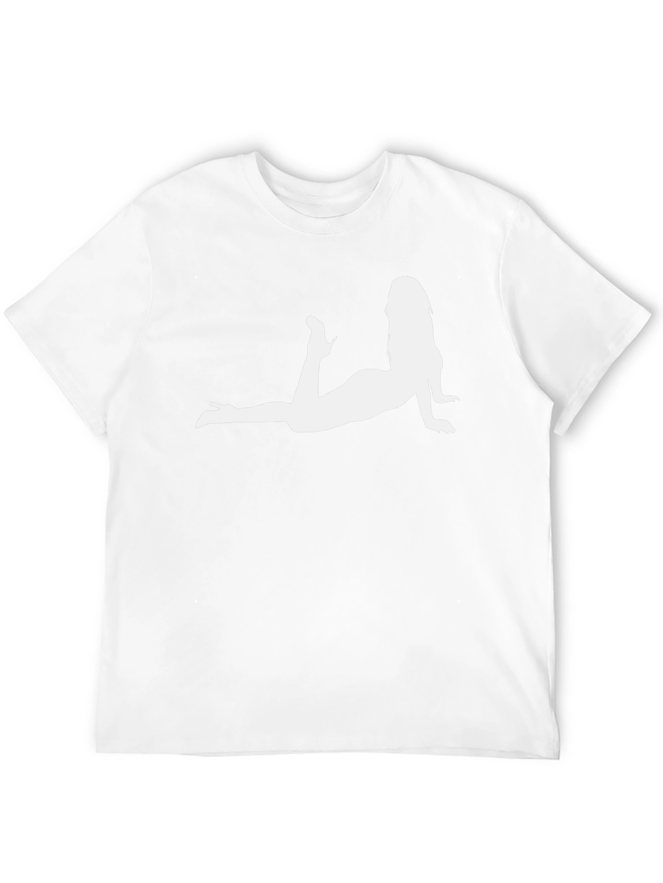 Black T-Shirt with Woman Silhouette Graphic