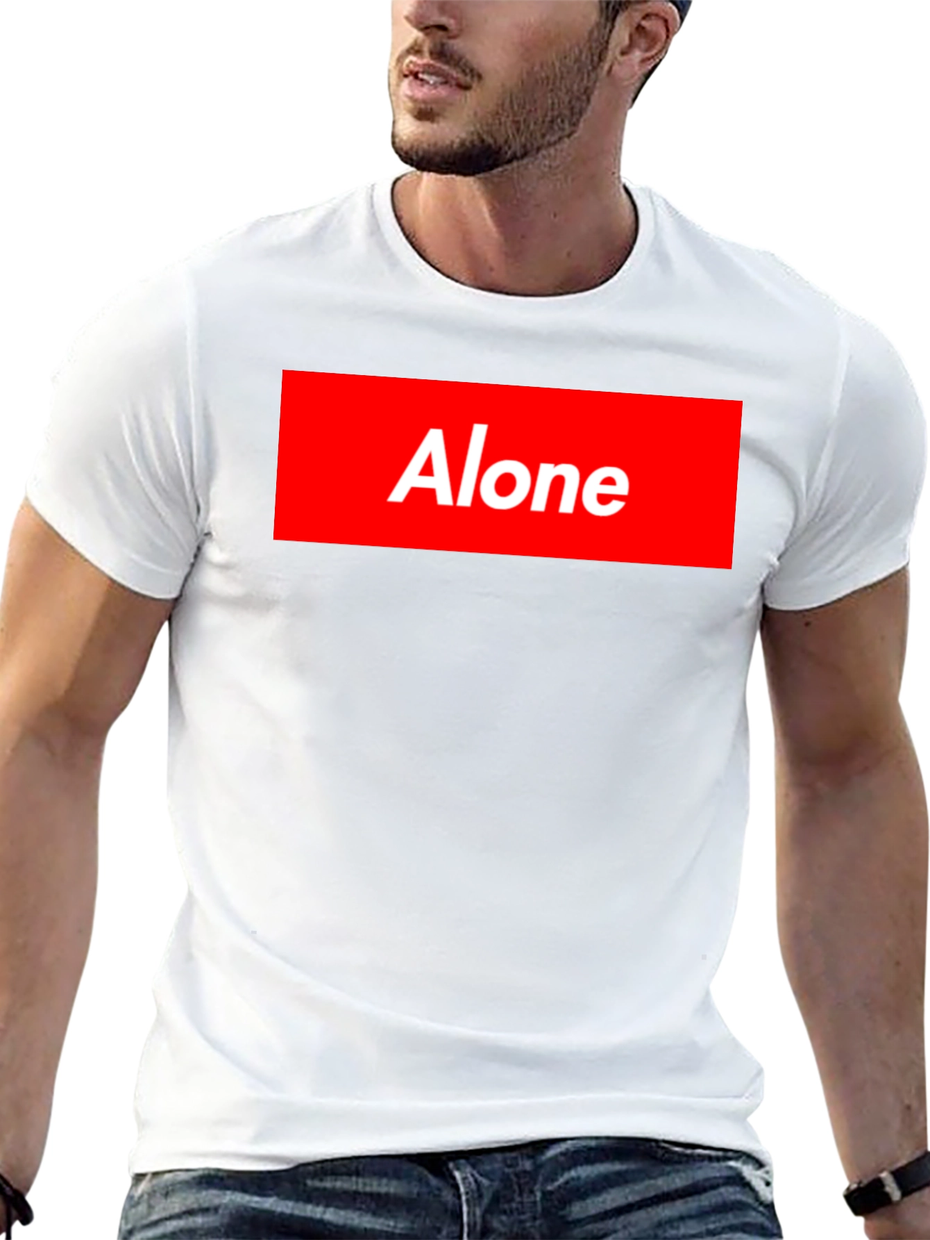 Alone Graphic Tee - Supreme Inspired Black T-Shirt