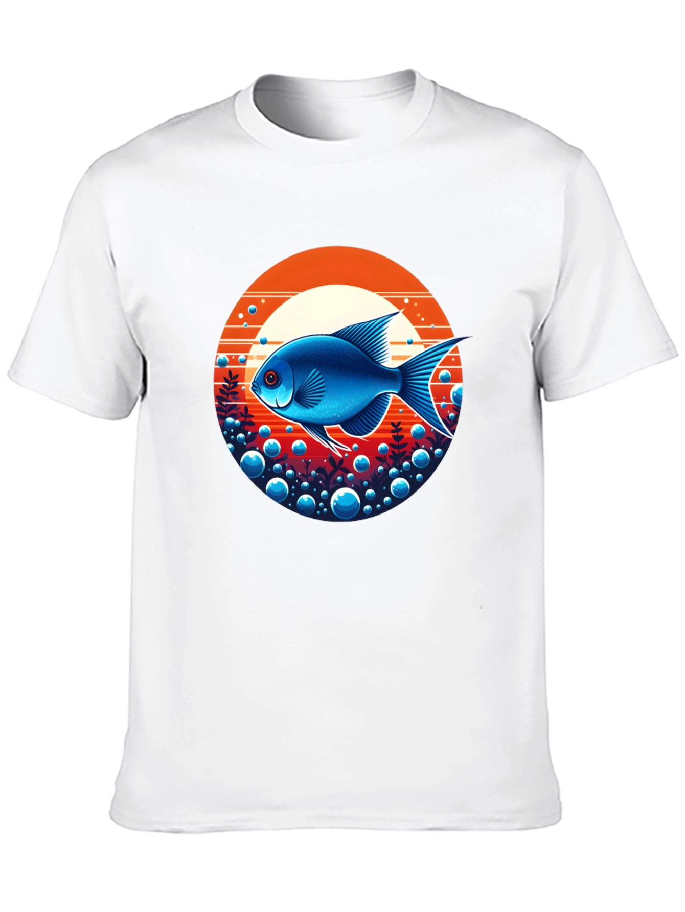 Cool Blue Fish Graphic Tee - Undersea Vibe!