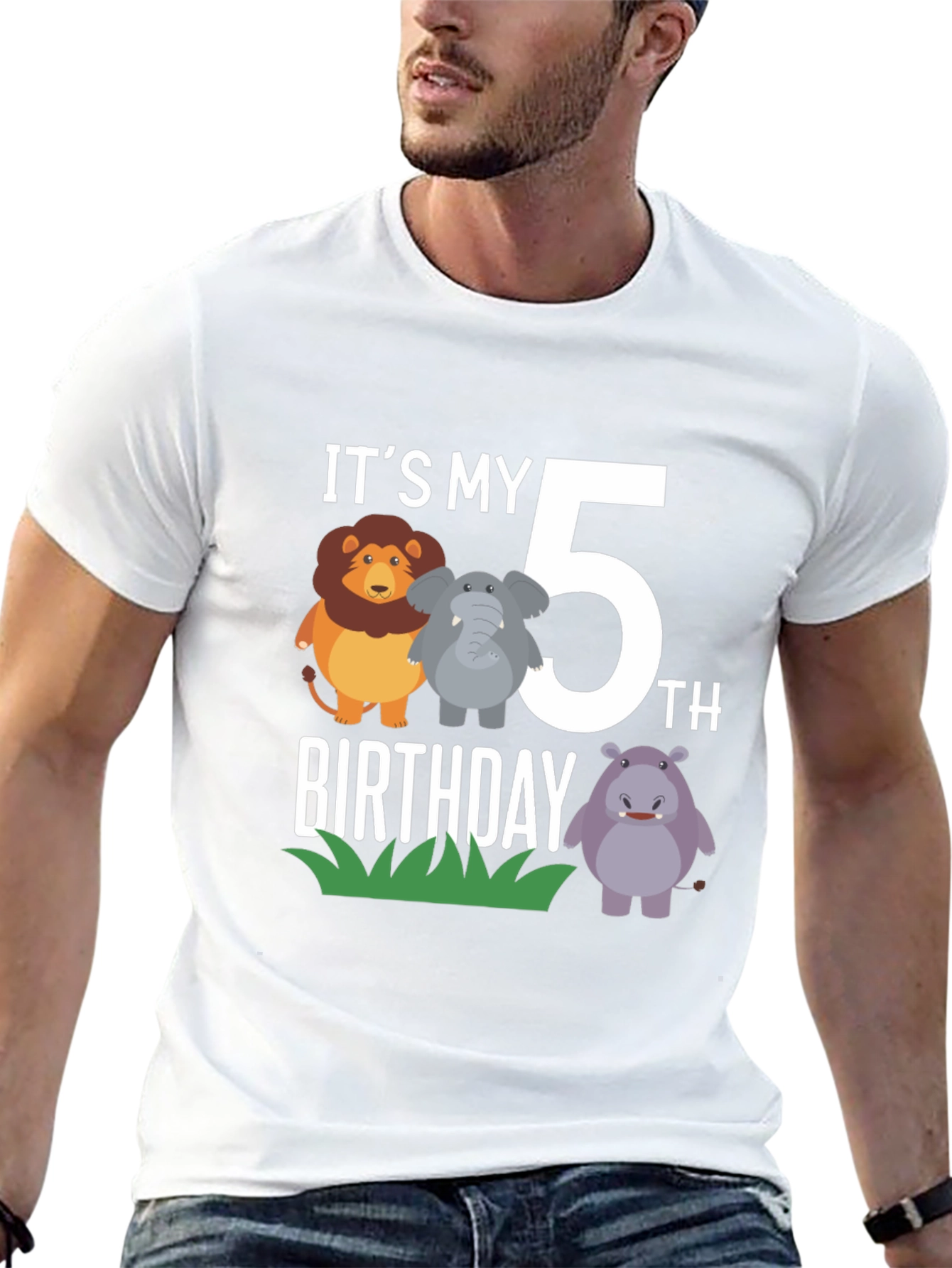 Its My 5th Birthday T-Shirt Cute Animal Design