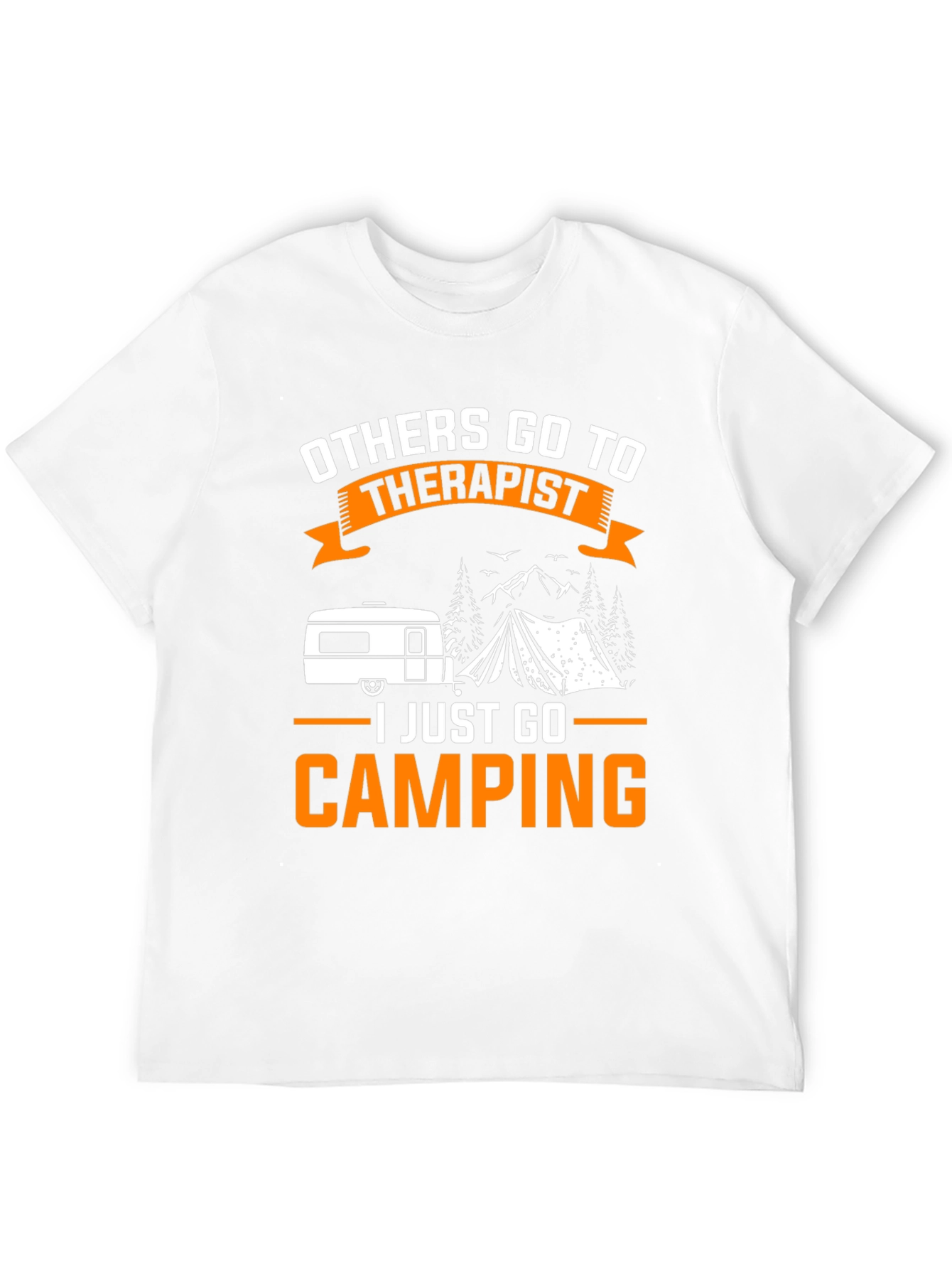 Camping Therapist Black Graphic Tee