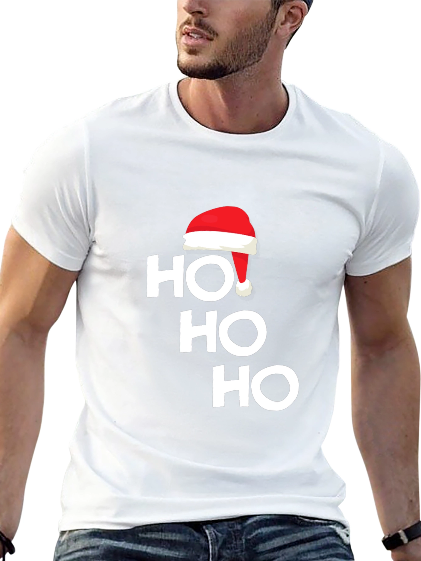 Festive Ho Ho Ho Christmas Holiday T-Shirt