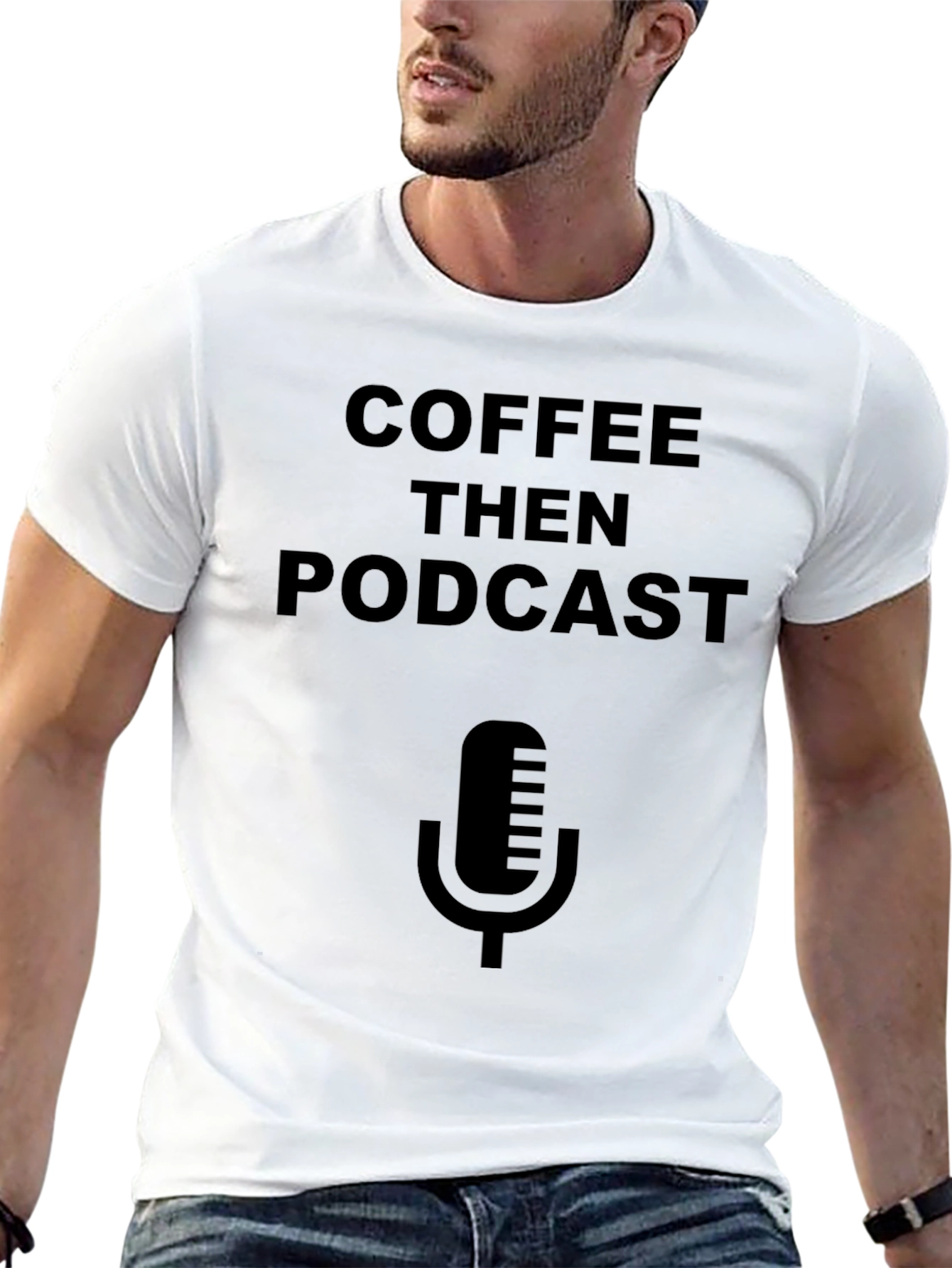 Coffee Then Podcast Graphic T-Shirt
