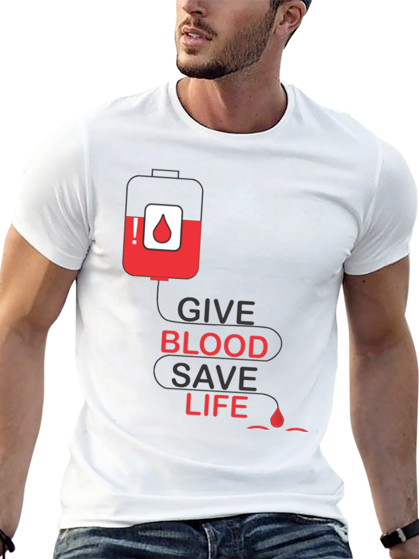 Give Blood Save Life Graphic T-Shirt