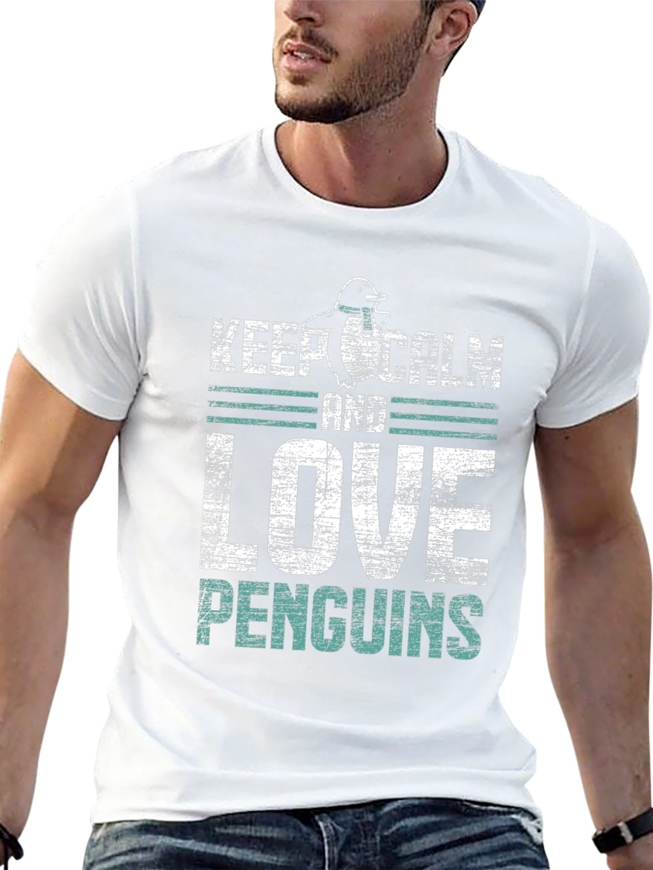 Keep Calm & Love Penguins Graphic T-Shirt