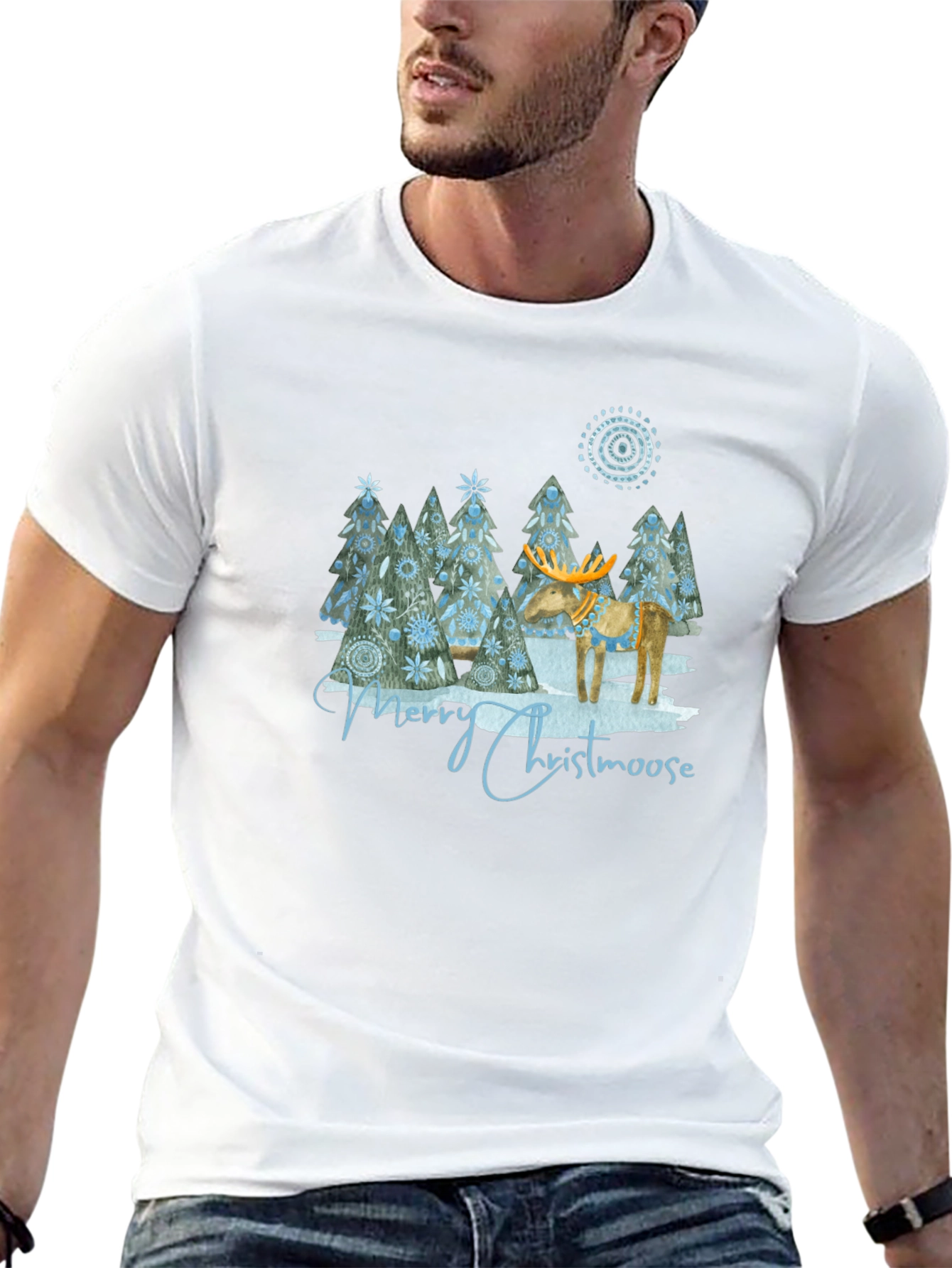 Merry Christmoose Graphic T-Shirt