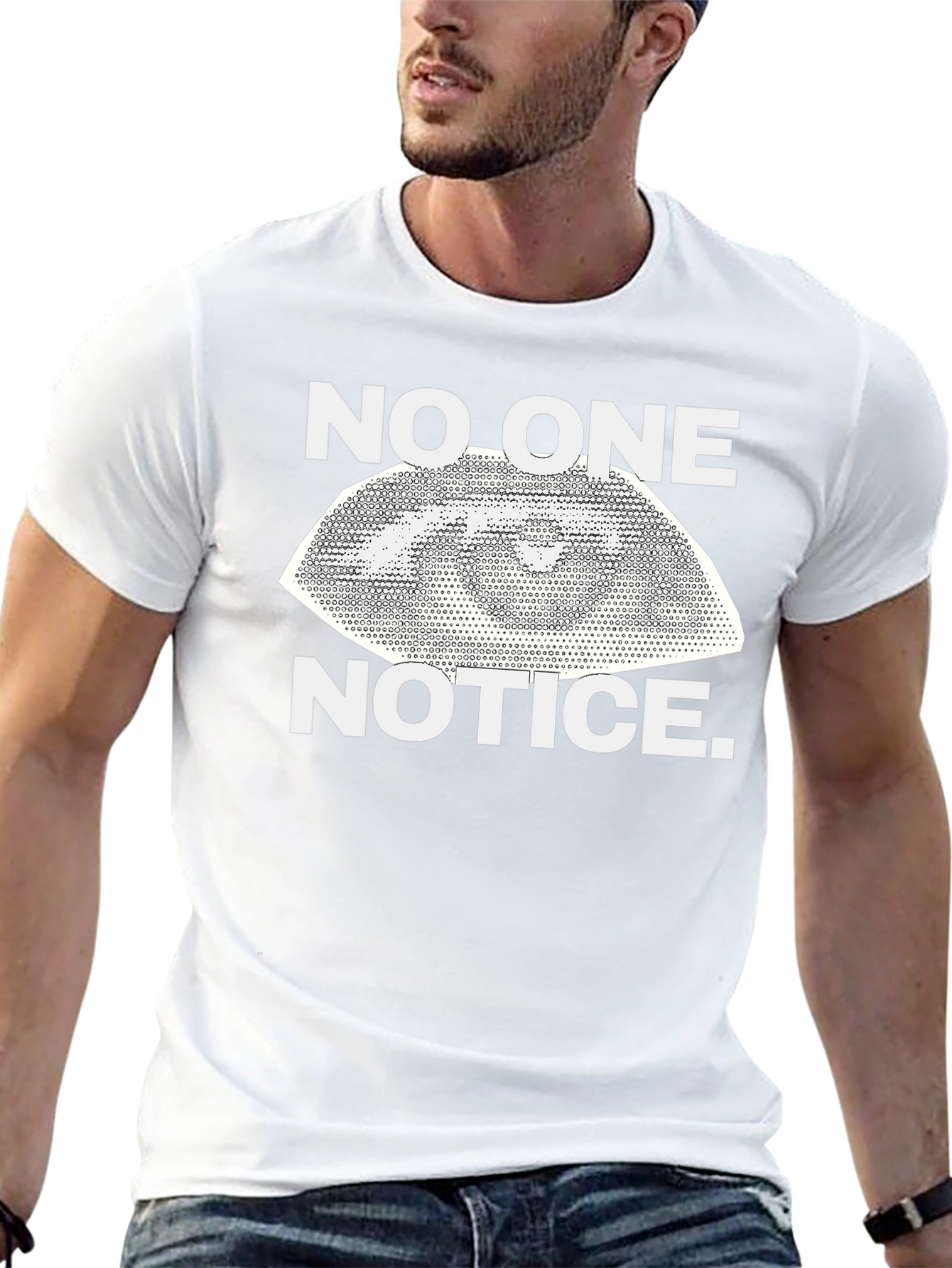 No One Notice Eye Graphic Black T-Shirt