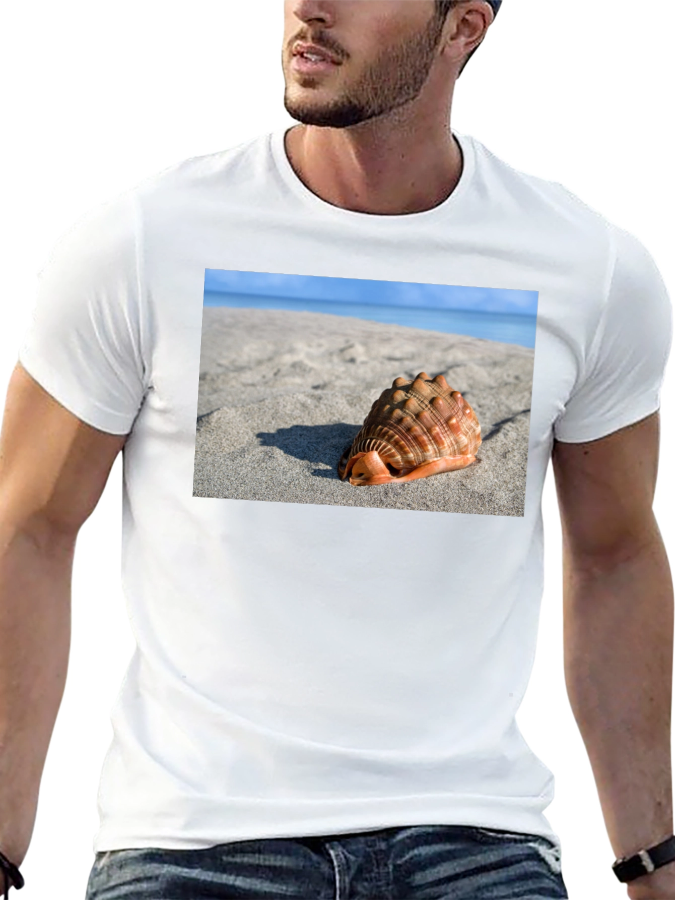 Seashell Beach Graphic Tee - Coastal Style