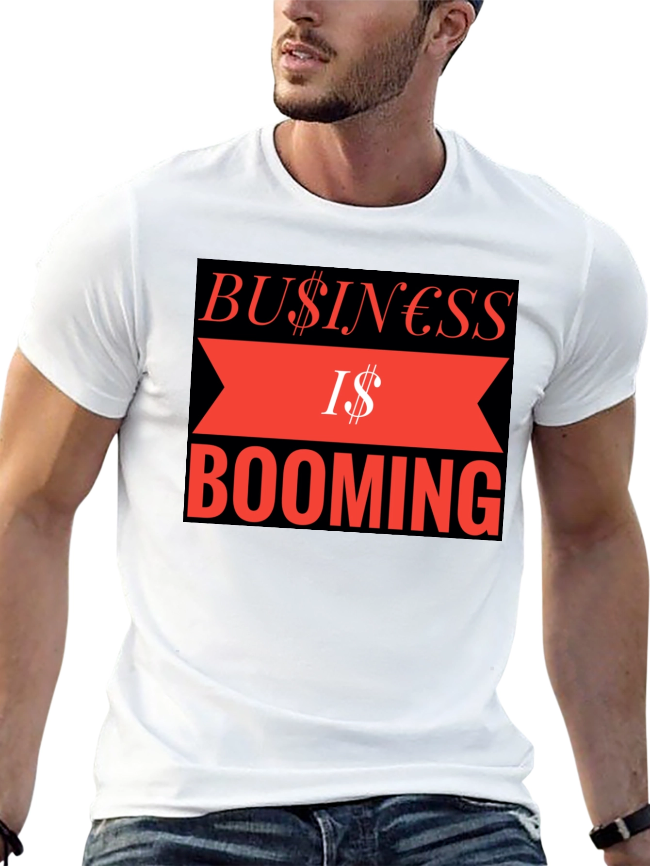 Business is Booming Graphic Tee - Black