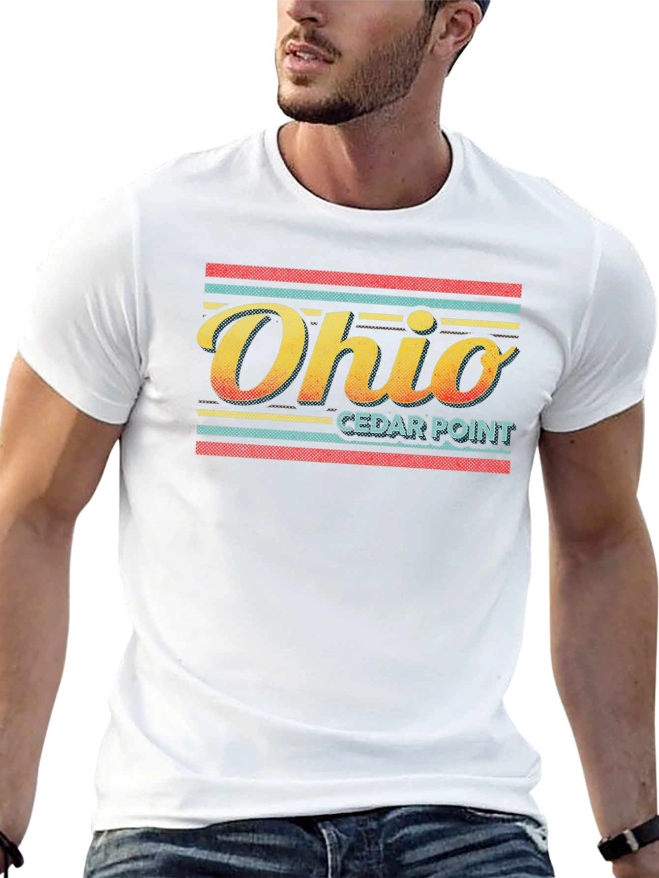 Ohio Cedar Point Retro Graphic Tee