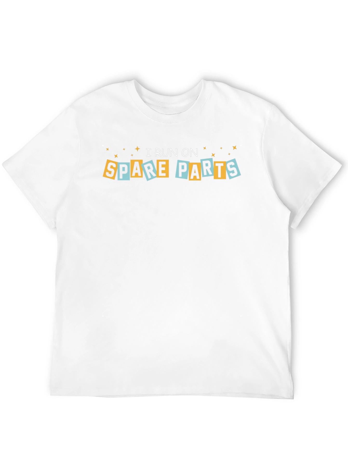 I Run On Spare Parts - Novelty Graphic T-Shirt