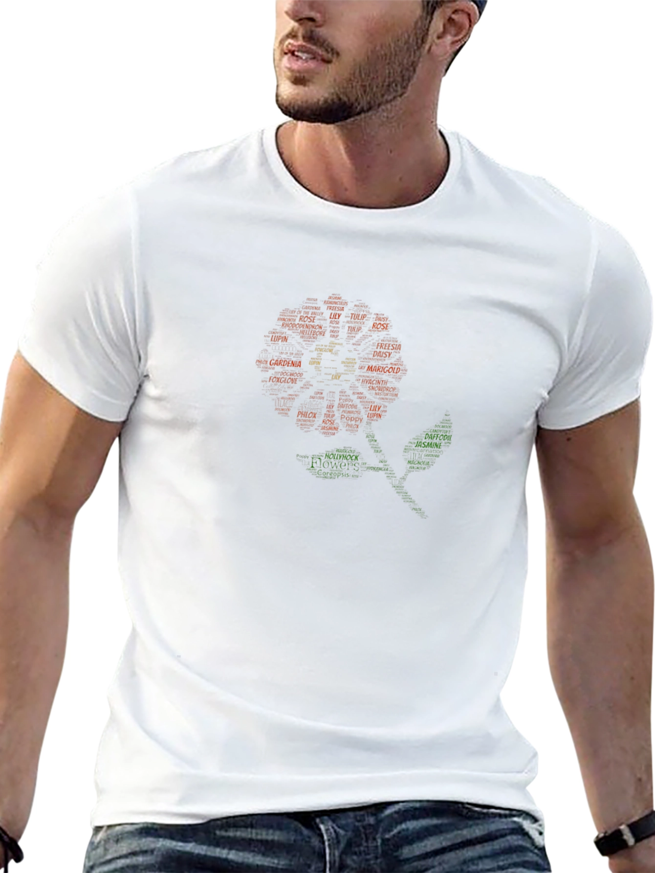 Floral Word Art T-Shirt