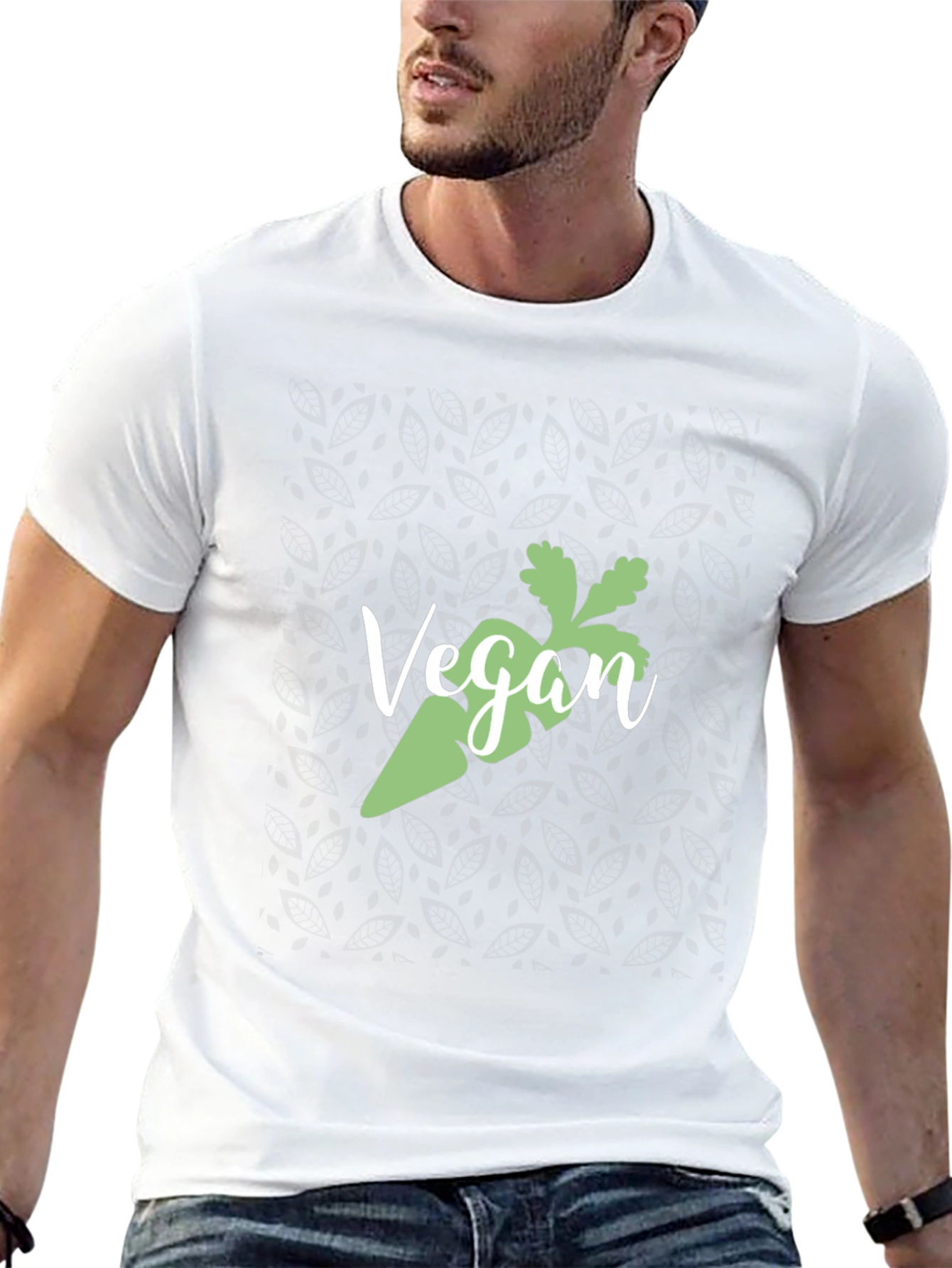 Vegan Carrot Graphic Tee - Black Cotton T-Shirt