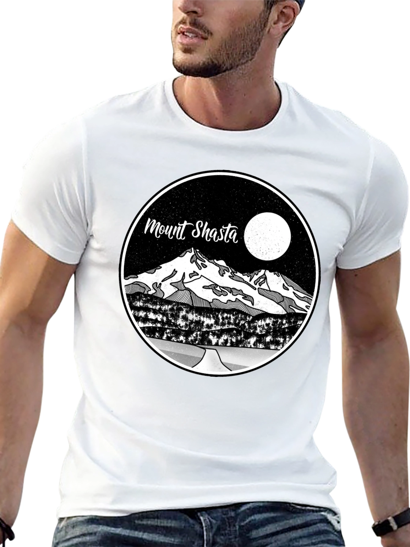 Mount Shasta Graphic T-Shirt - Mens Black Tee
