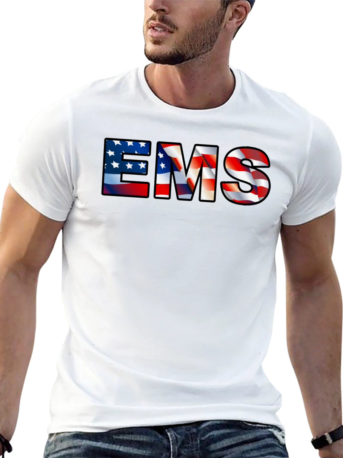 EMS American Flag Graphic T-Shirt