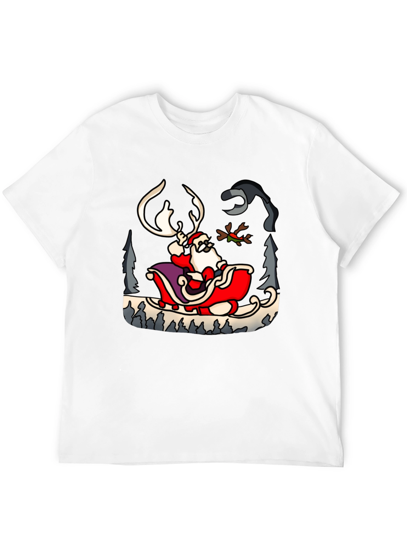 Santas Sleigh Ride Graphic Tee