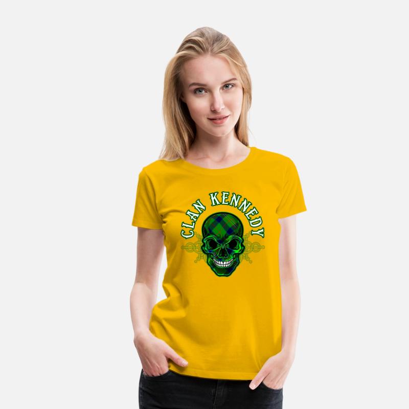 Scottish Clan Kennedy Tartan Celtic Skull