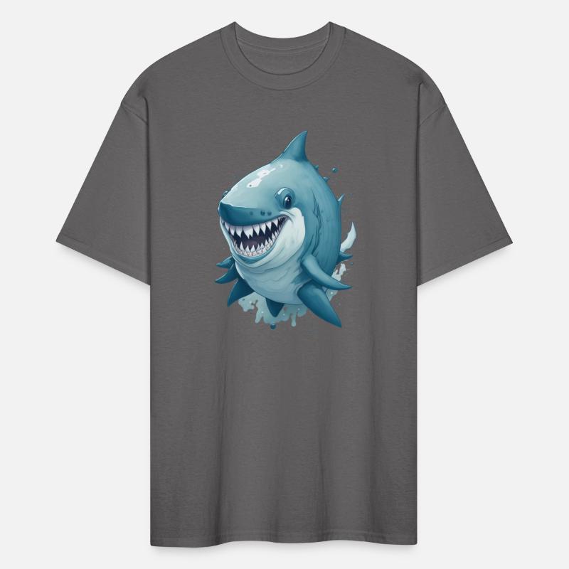 Soft and Symmetrical Shark in Watercolor Style