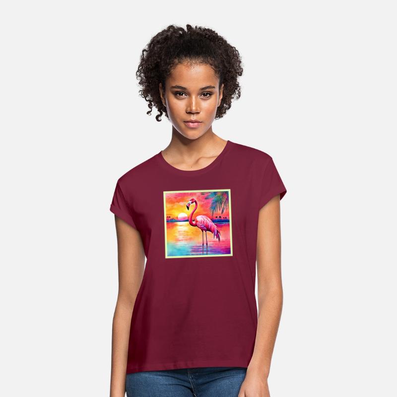 Sunset Flamingo Art Design