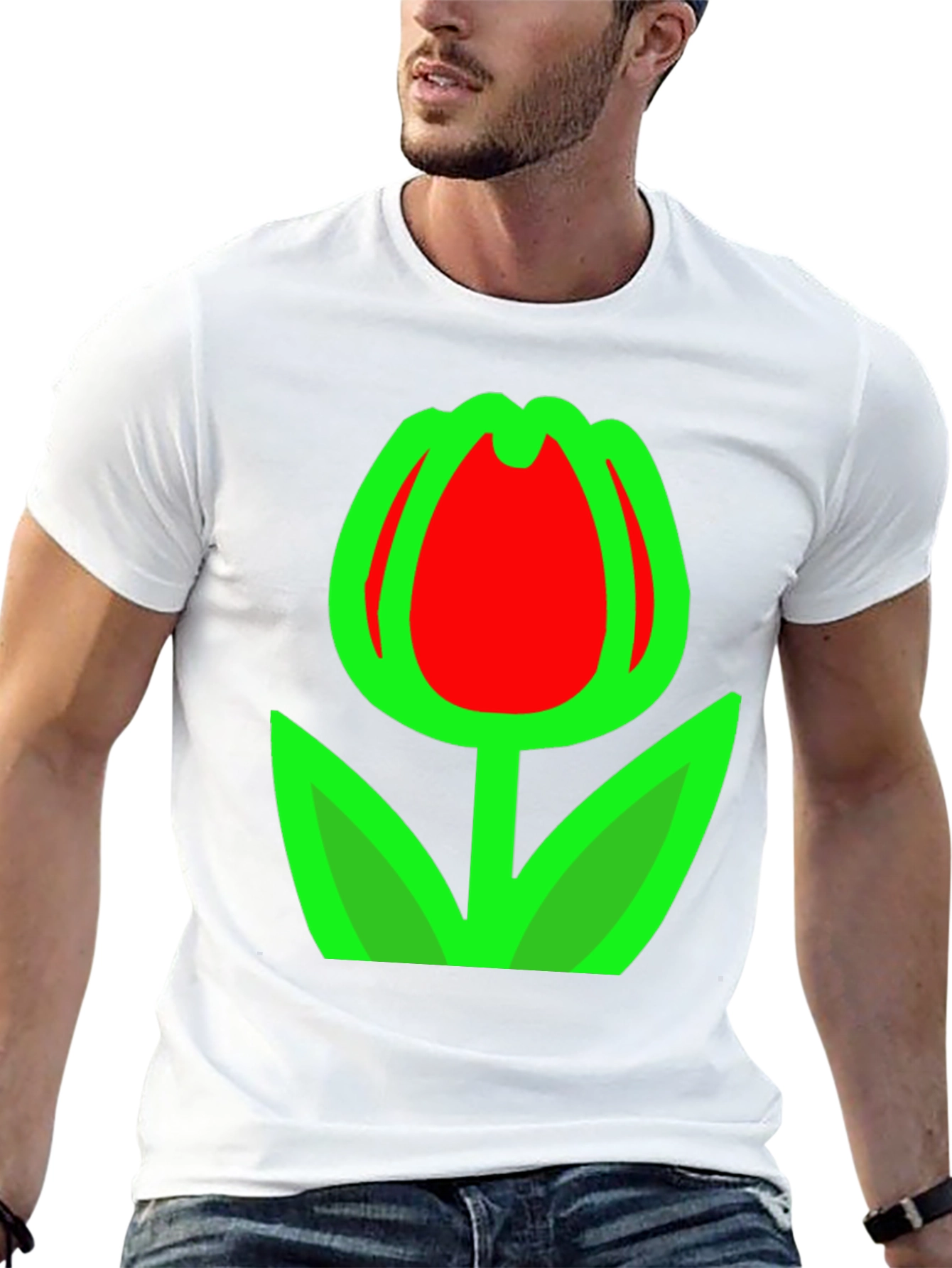 Tulip Graphic Black T-Shirt