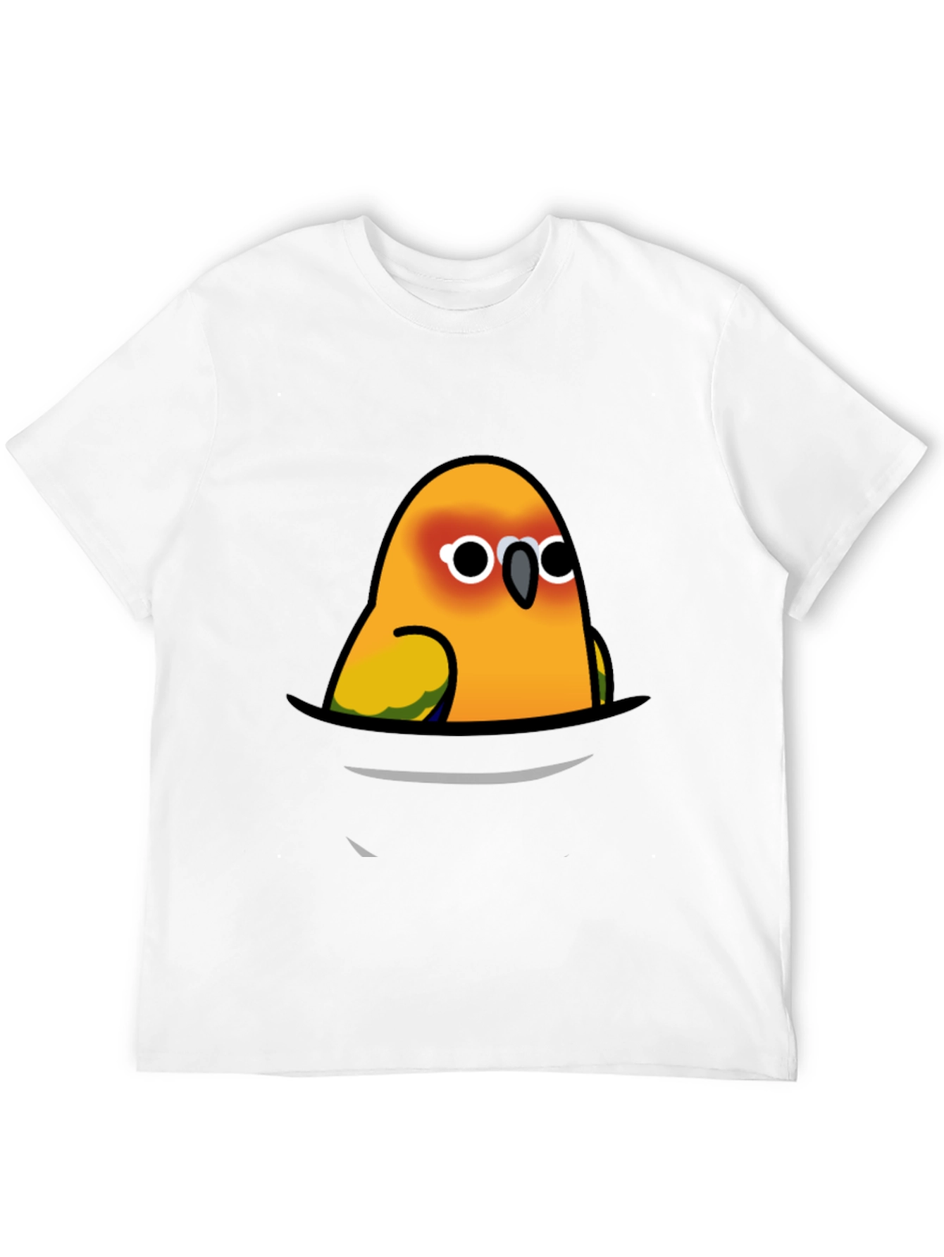 Parrot Pocket T-Shirt - Cute Bird Graphic Tee