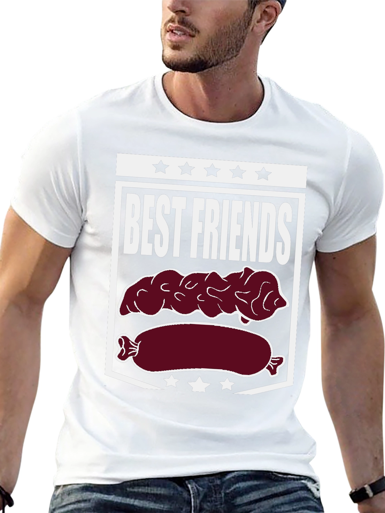 Best Friends Sausage & Poop T-Shirt Funny Foodie Tee