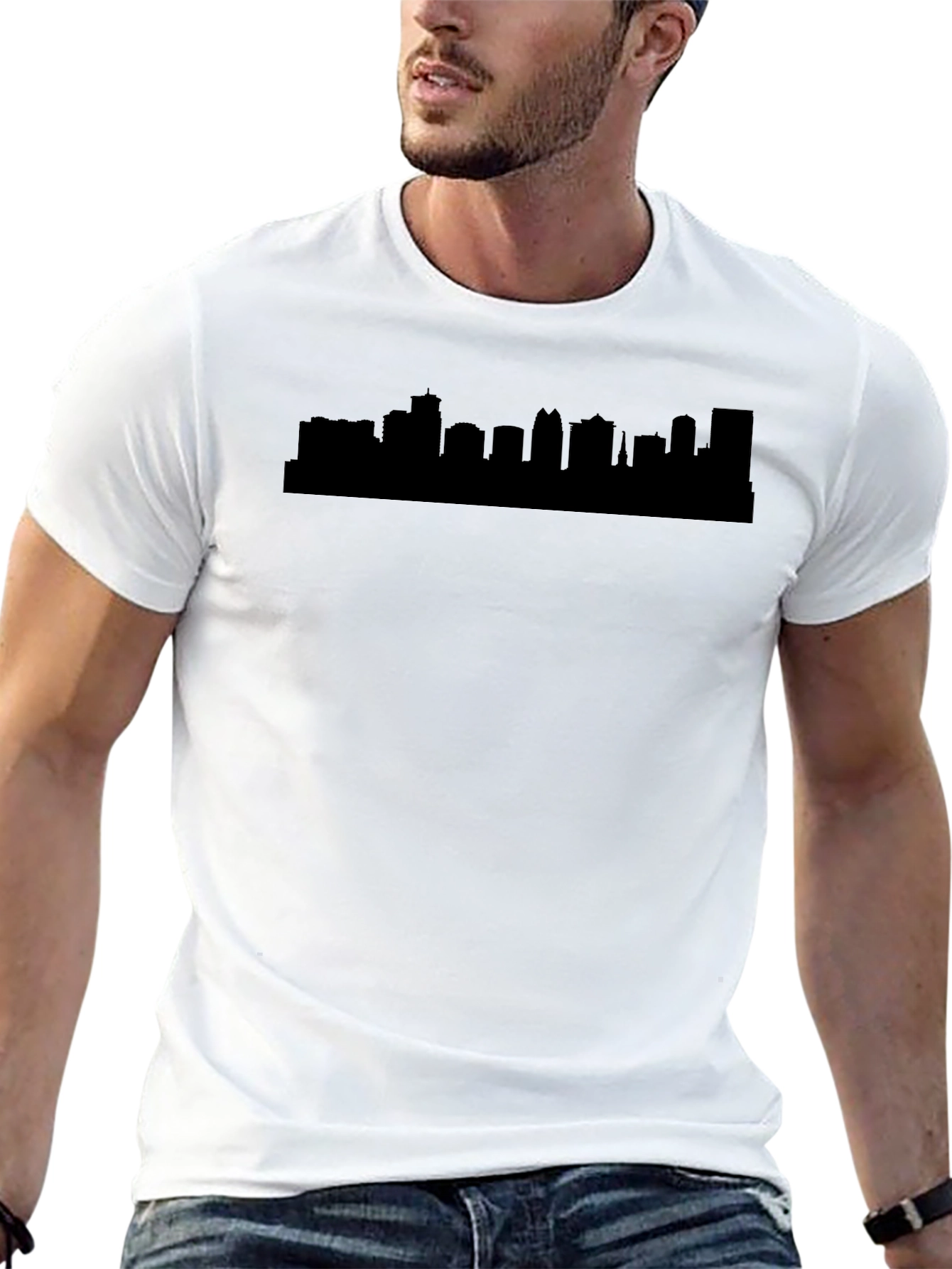 City Skyline Graphic Tee - Black