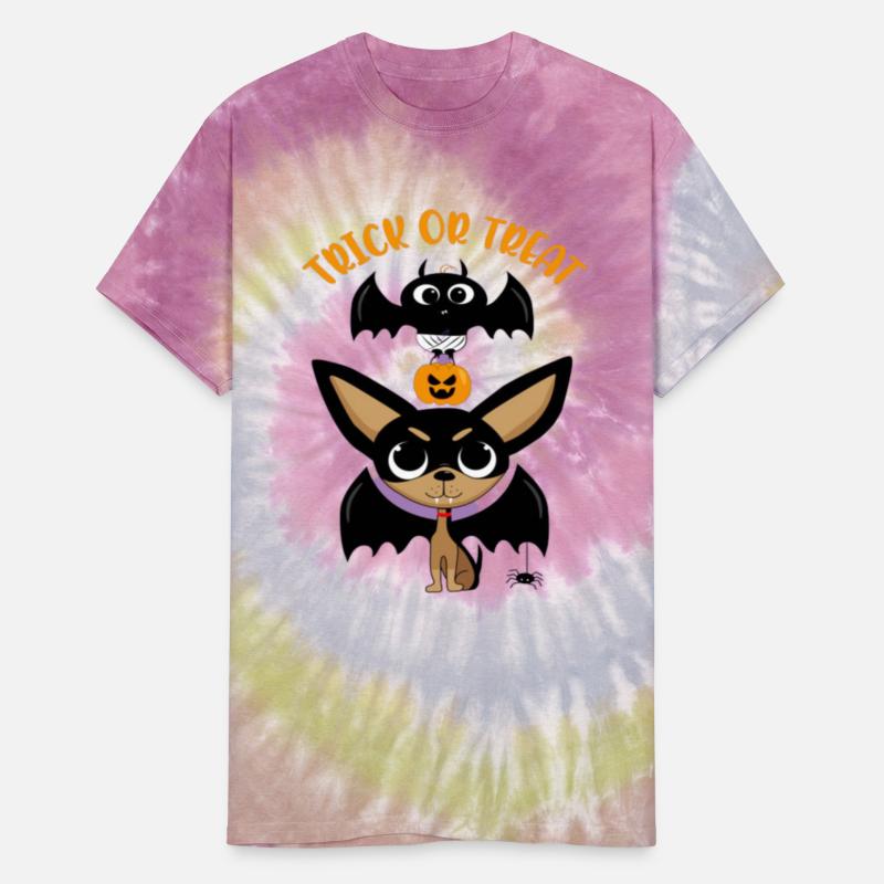 Trick-or-treating Vampire Chihuahua with Bat