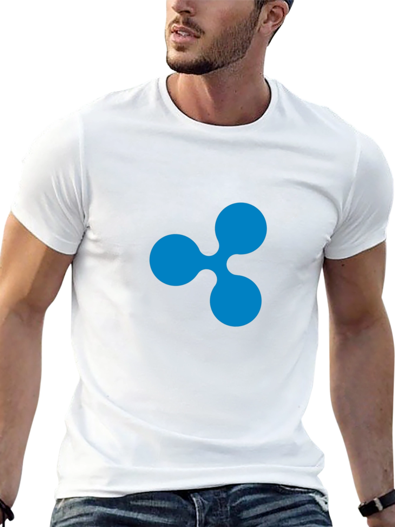 Ripple Crypto Black T-Shirt - Modern Casual Wear