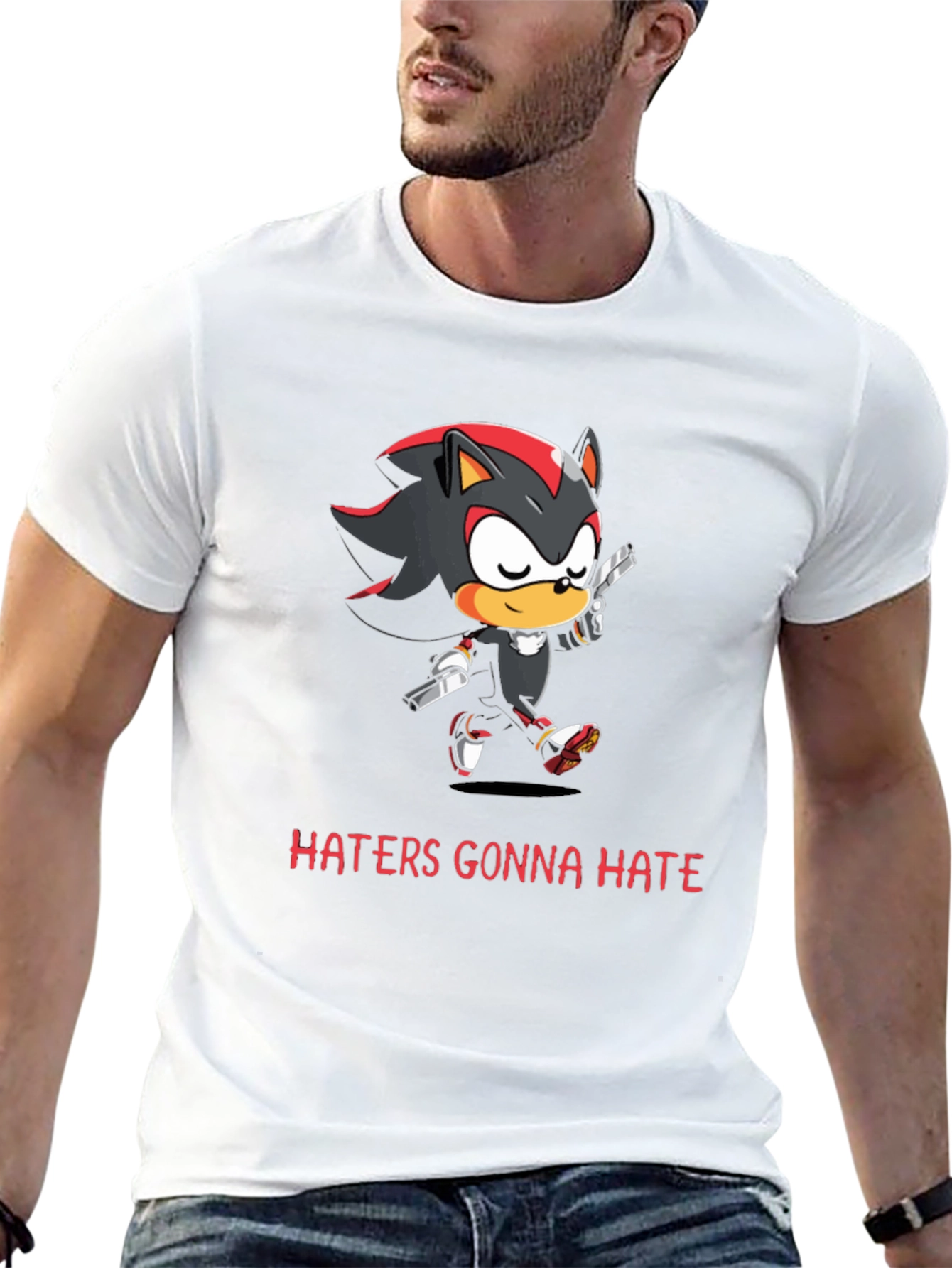 Shadow the Hedgehog Haters Gonna Hate Black T-Shirt