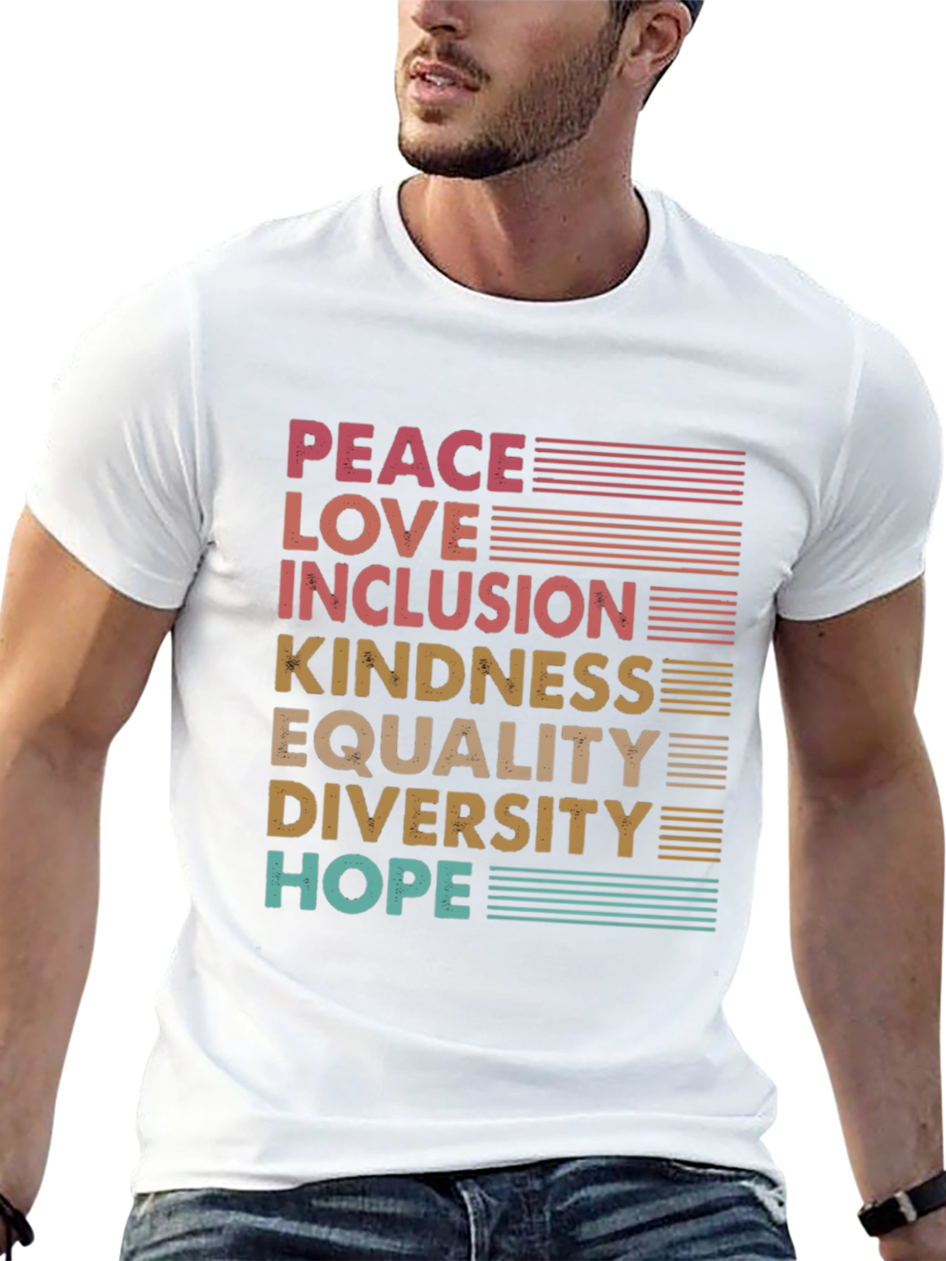 Peace Love Inclusion Graphic Tee