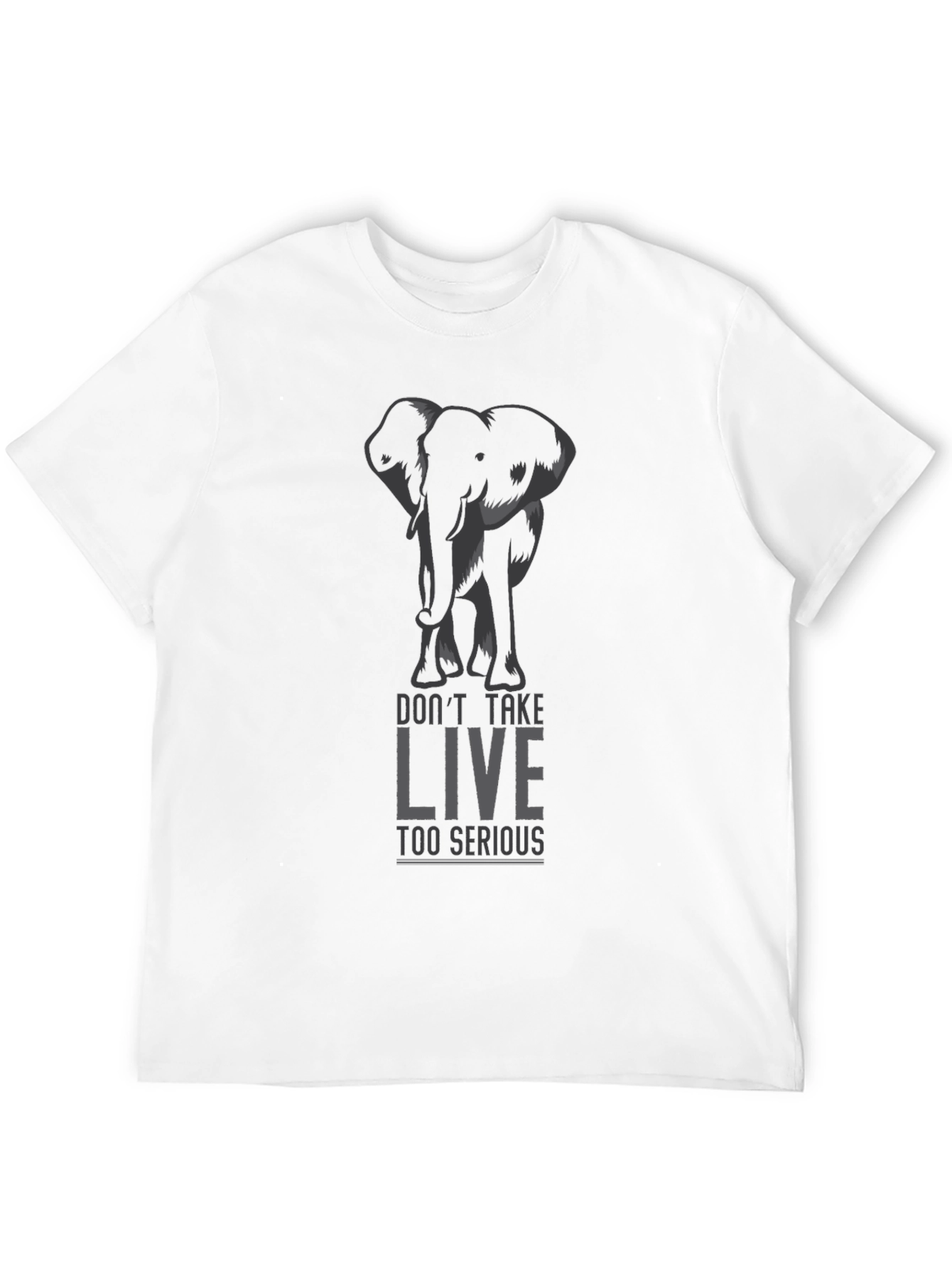 Elephant Graphic Print Crew Neck T-Shirt