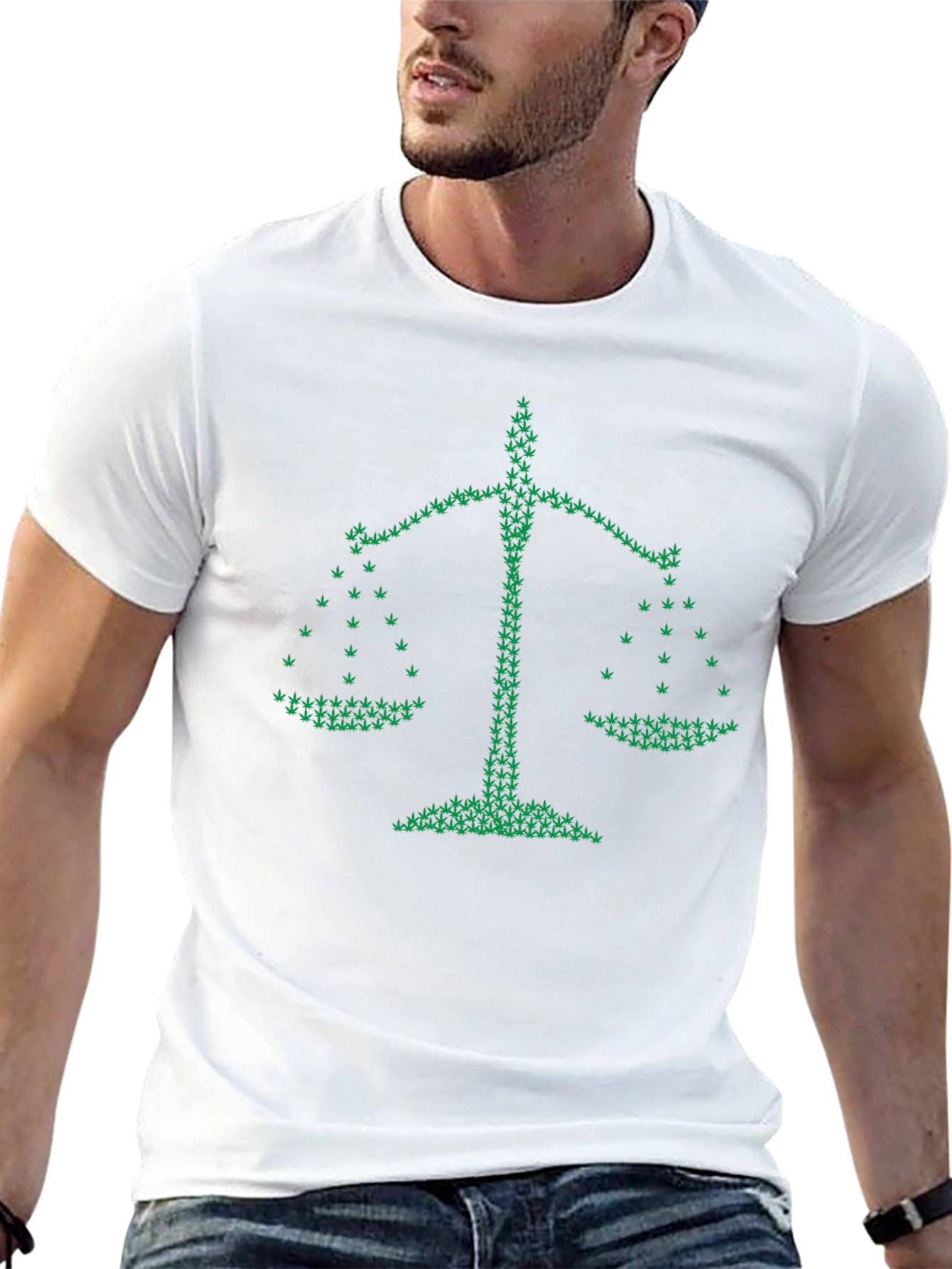 Cannabis Justice Scales Graphic Tee