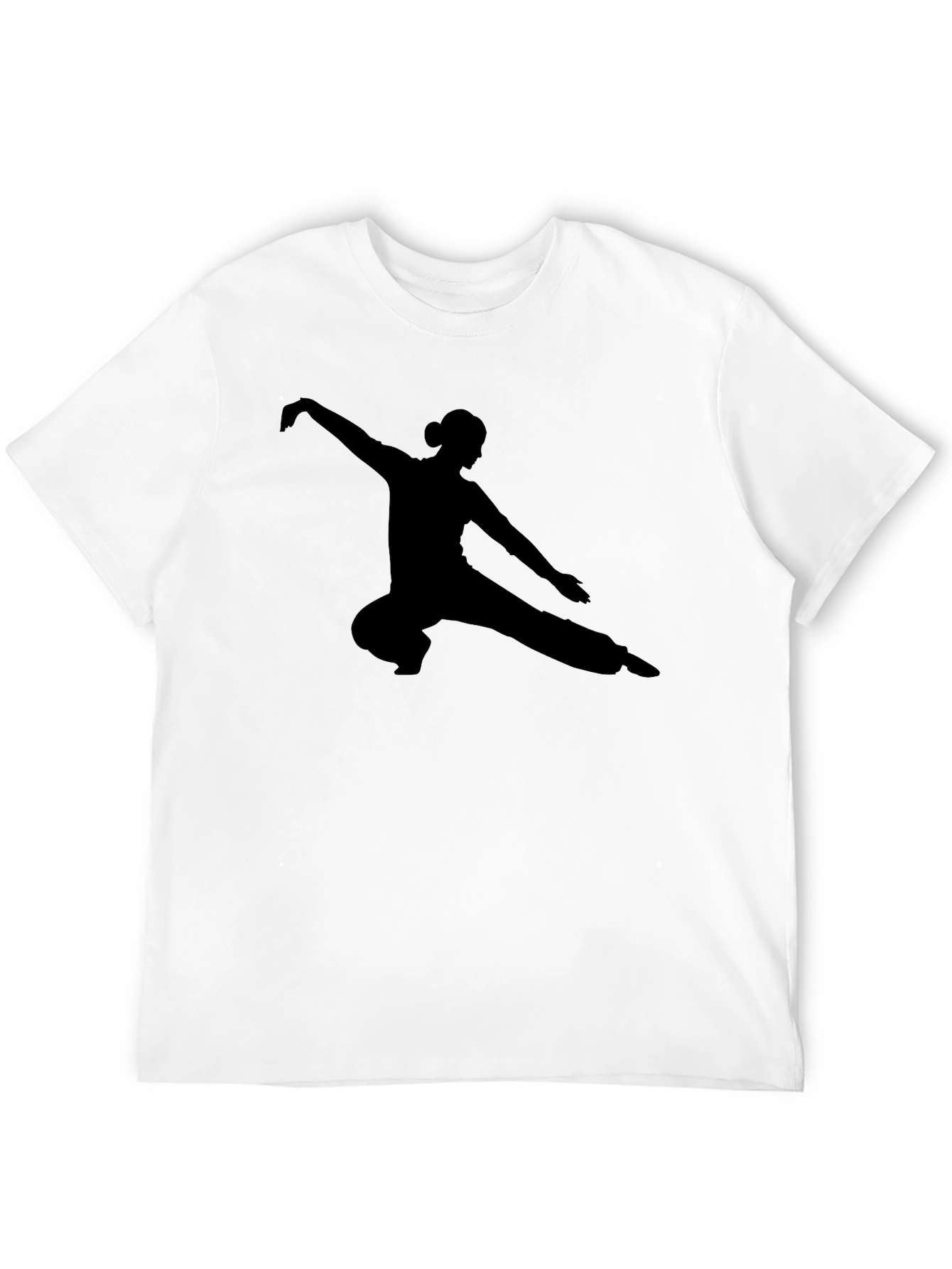 Martial Arts Silhouette T-Shirt - Black Cotton Tee