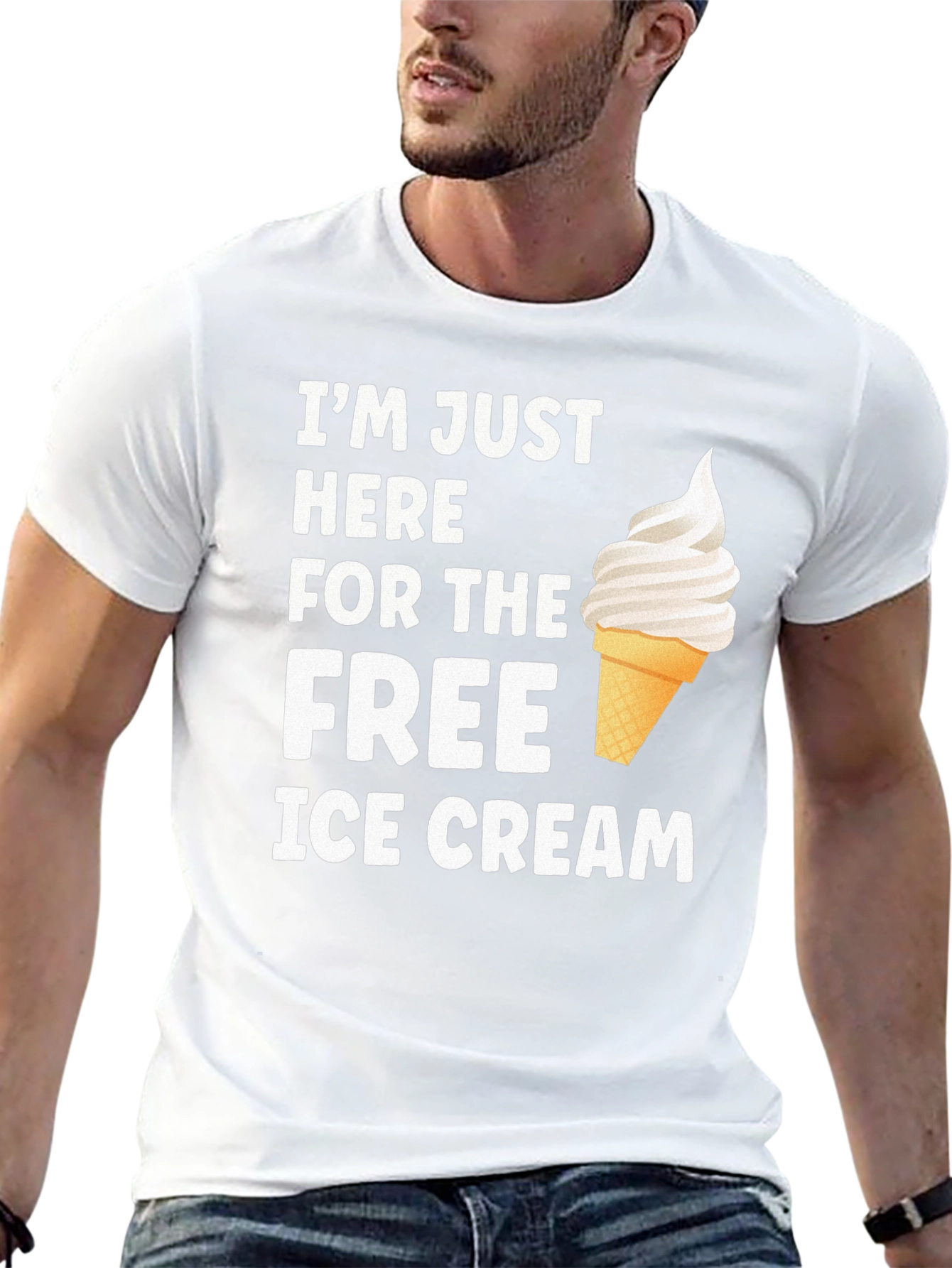 Free Ice Cream Graphic Tee - Soft Cotton Blend